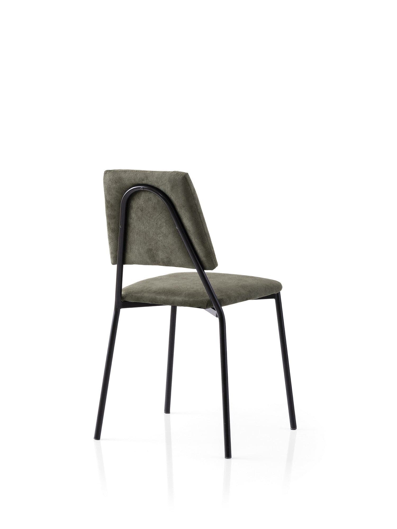 Set 2 scaune LIMA 4553 V2, gri inchis/negru, stofa catifelata/metal, 43x54x78 cm