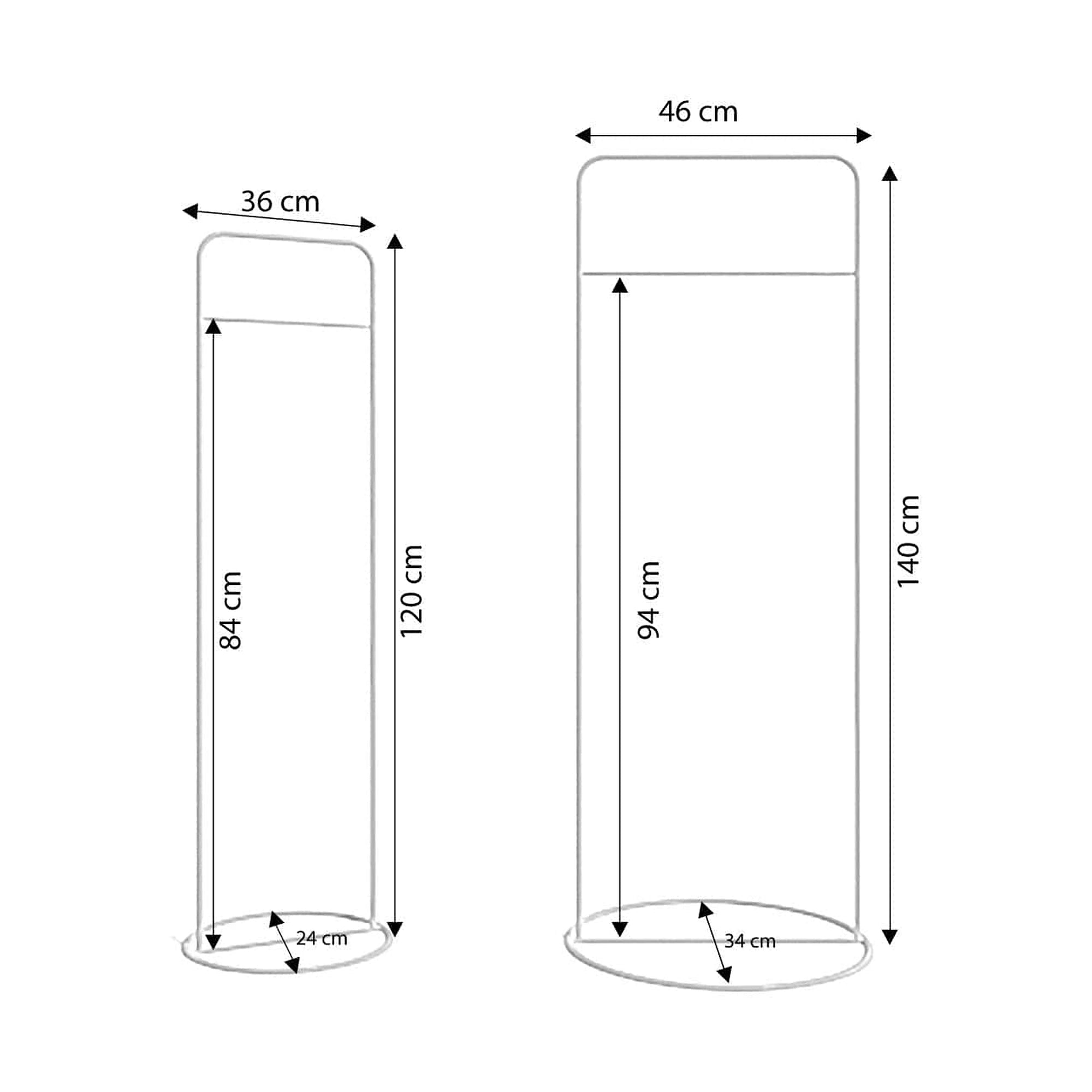 Set 2 standere haine L666, auriu, metal
