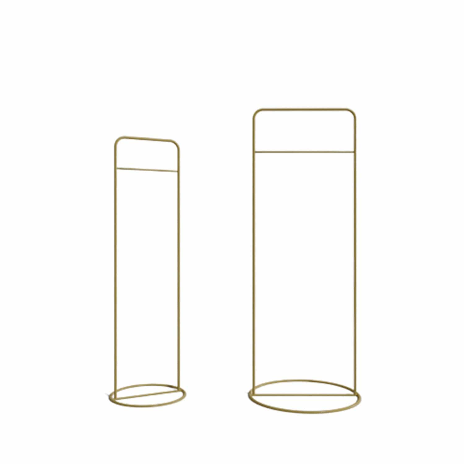 Set 2 standere haine L666, auriu, metal