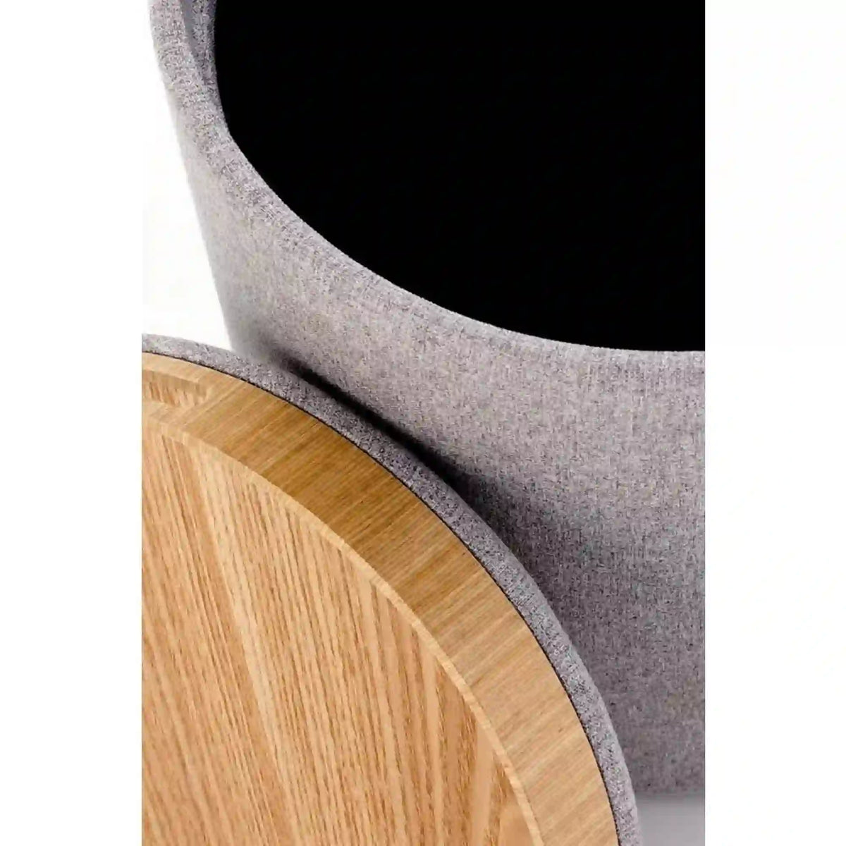 Set 2 tabureti AVIKO, stofa clasica gri deschis, cu spatiu depozitare