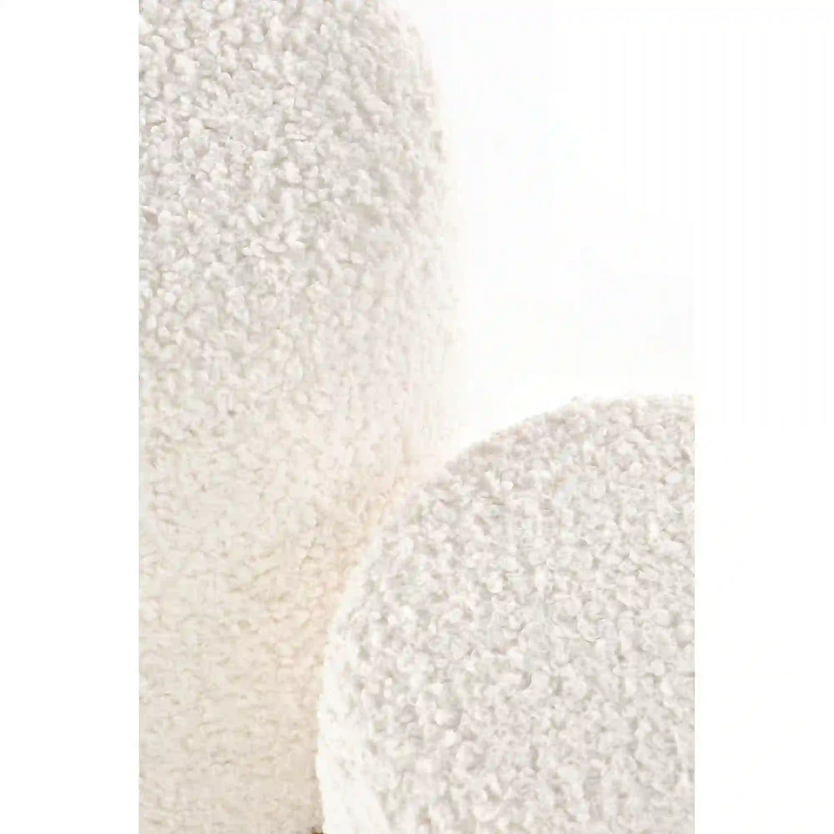 Set taburete moderne CANCUN, crem/stejar, stofa buclata/placaj indoit, cu spatiu depozitare