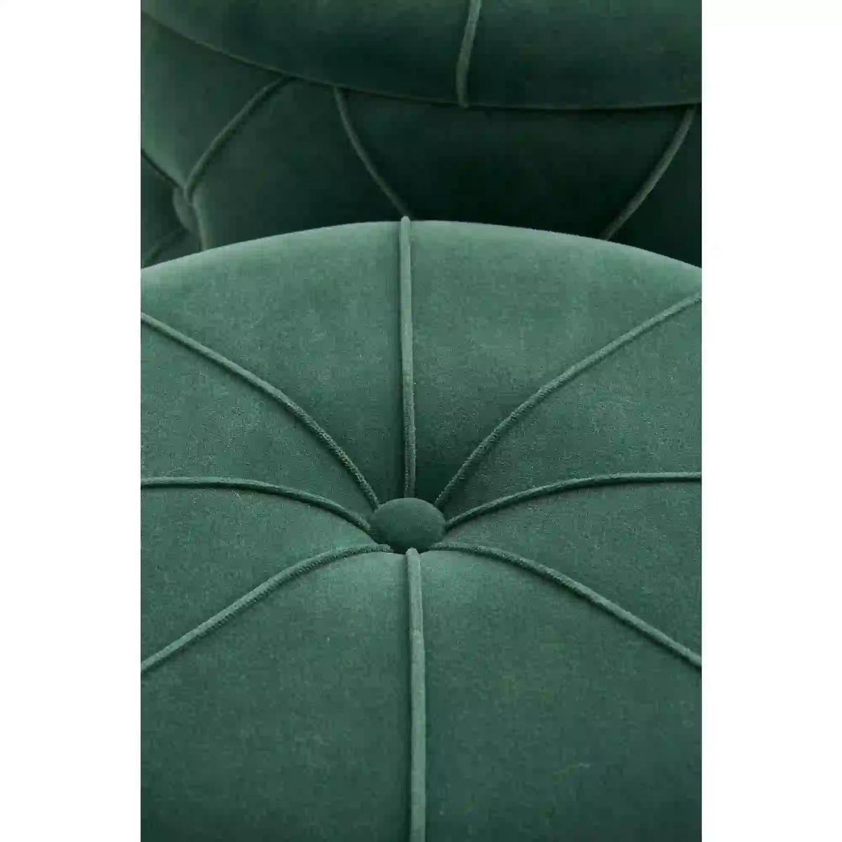 Set 2 tabureti POLLY, stofa catifelata, verde inchis, cu spatiu depozitare