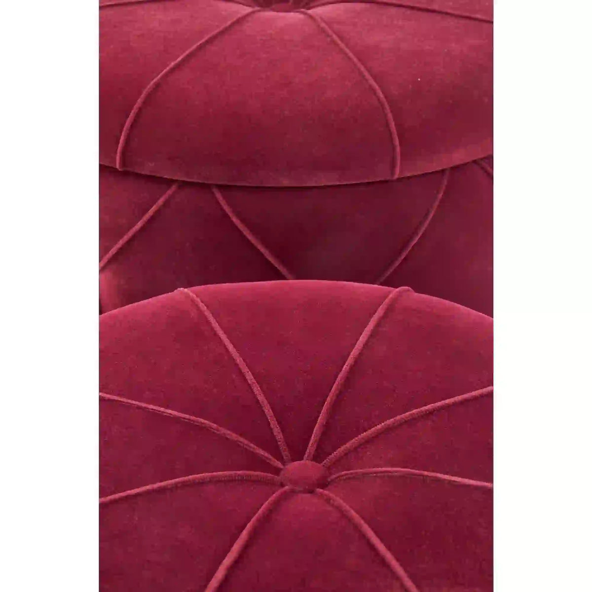 Set 2 tabureti POLLY, stofa catifelata visiniu, cu spatiu depozitare