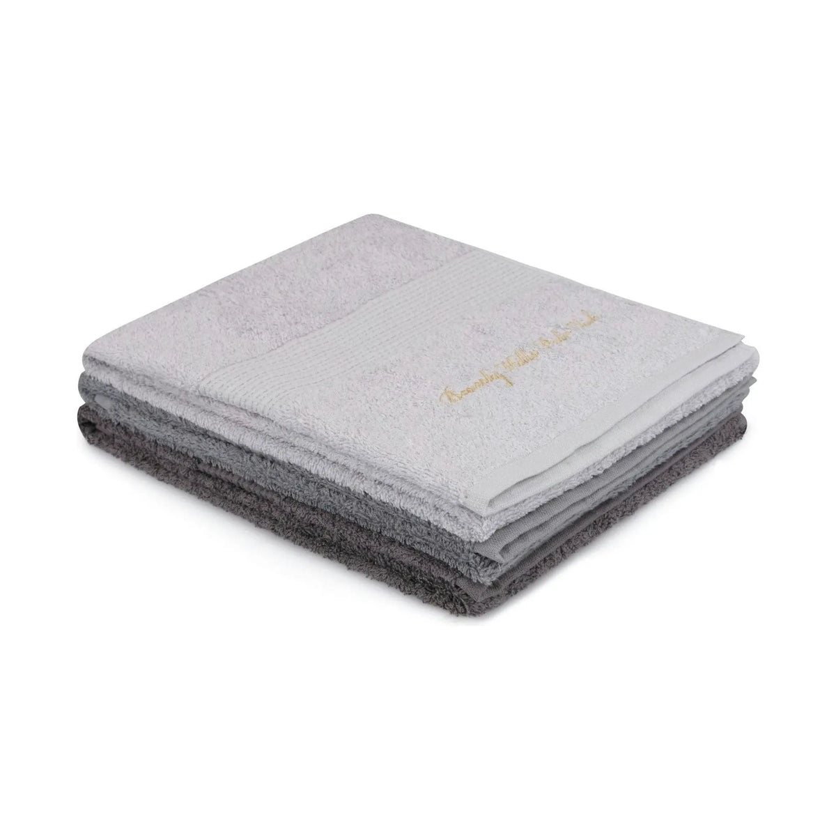 Set 3 prosoape baie 404, gri, bumbac, 50x90 cm