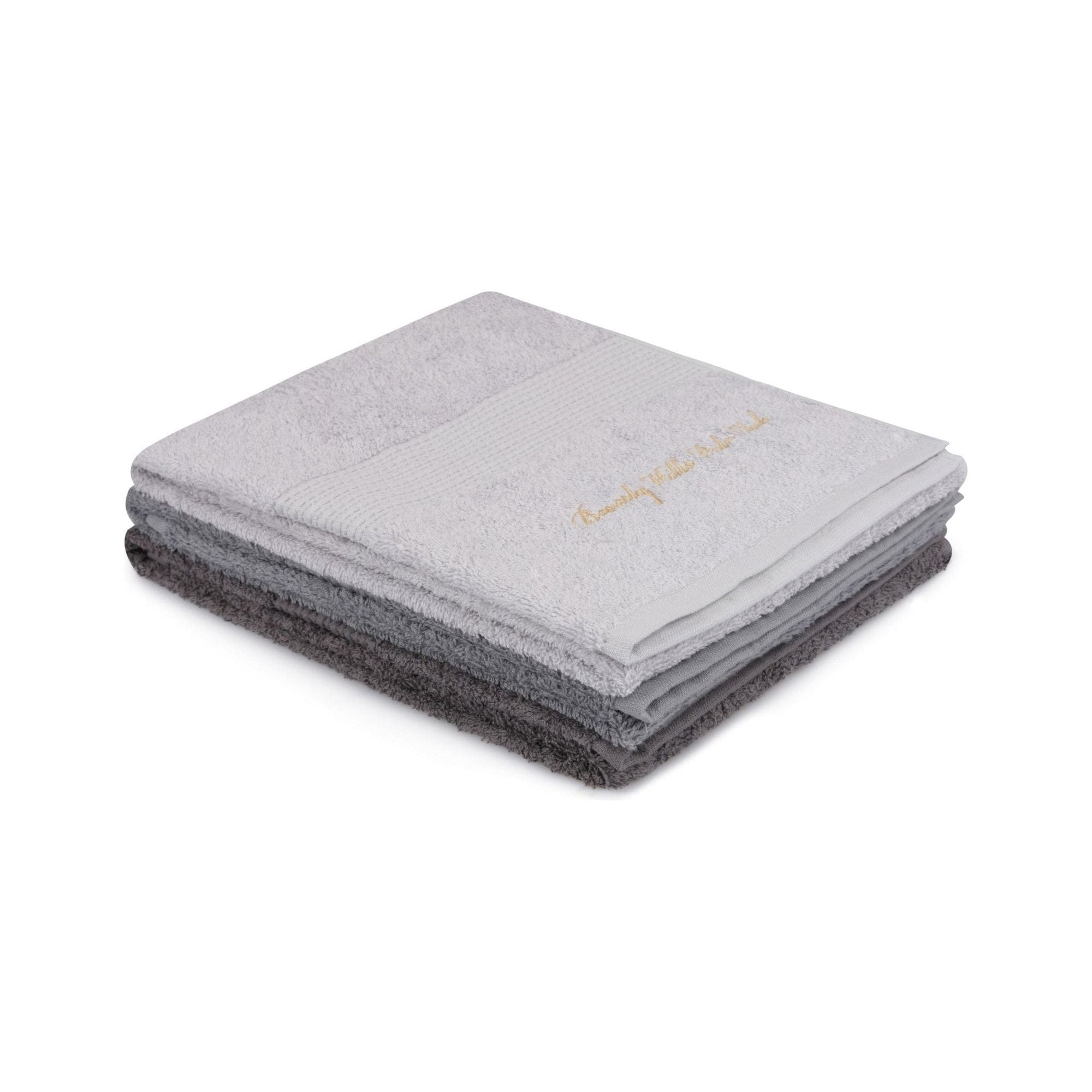 Set 3 prosoape baie 404, gri, bumbac, 50x90 cm