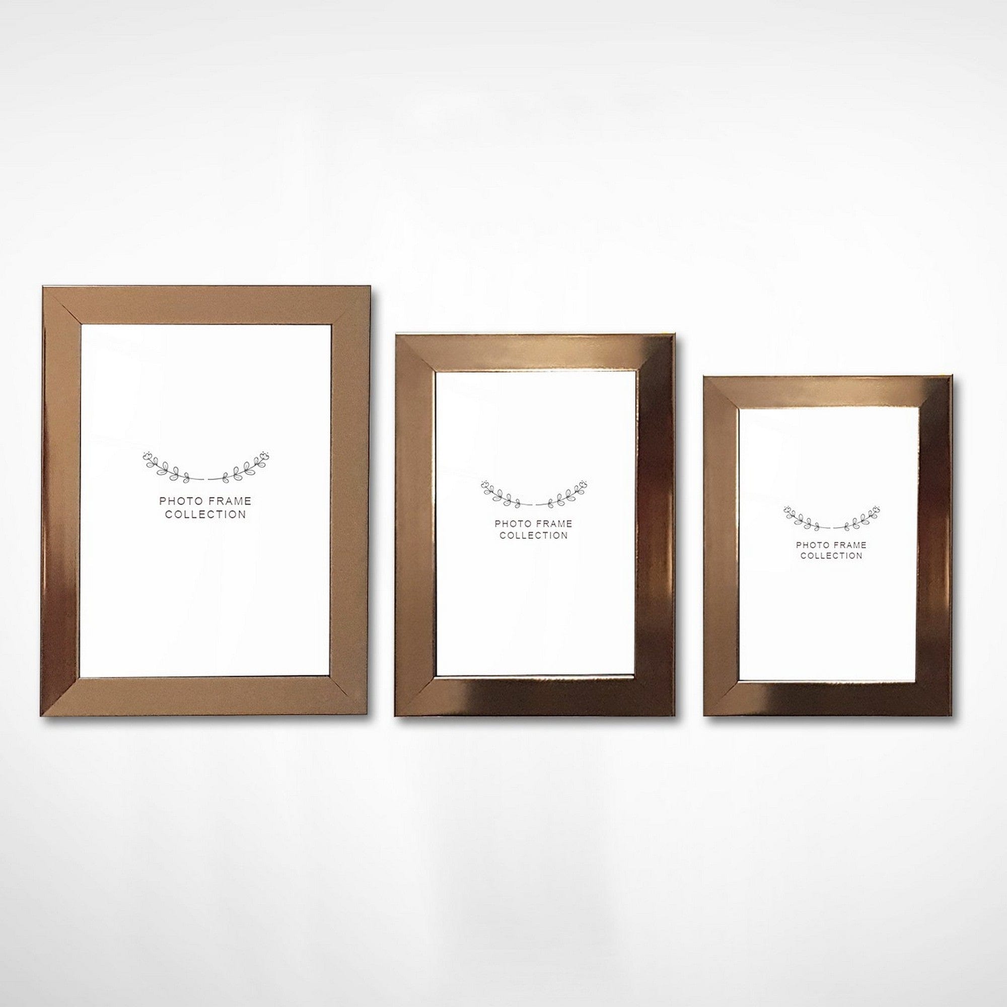 Set 3 rame foto 3IAFC1024, auriu, plastic