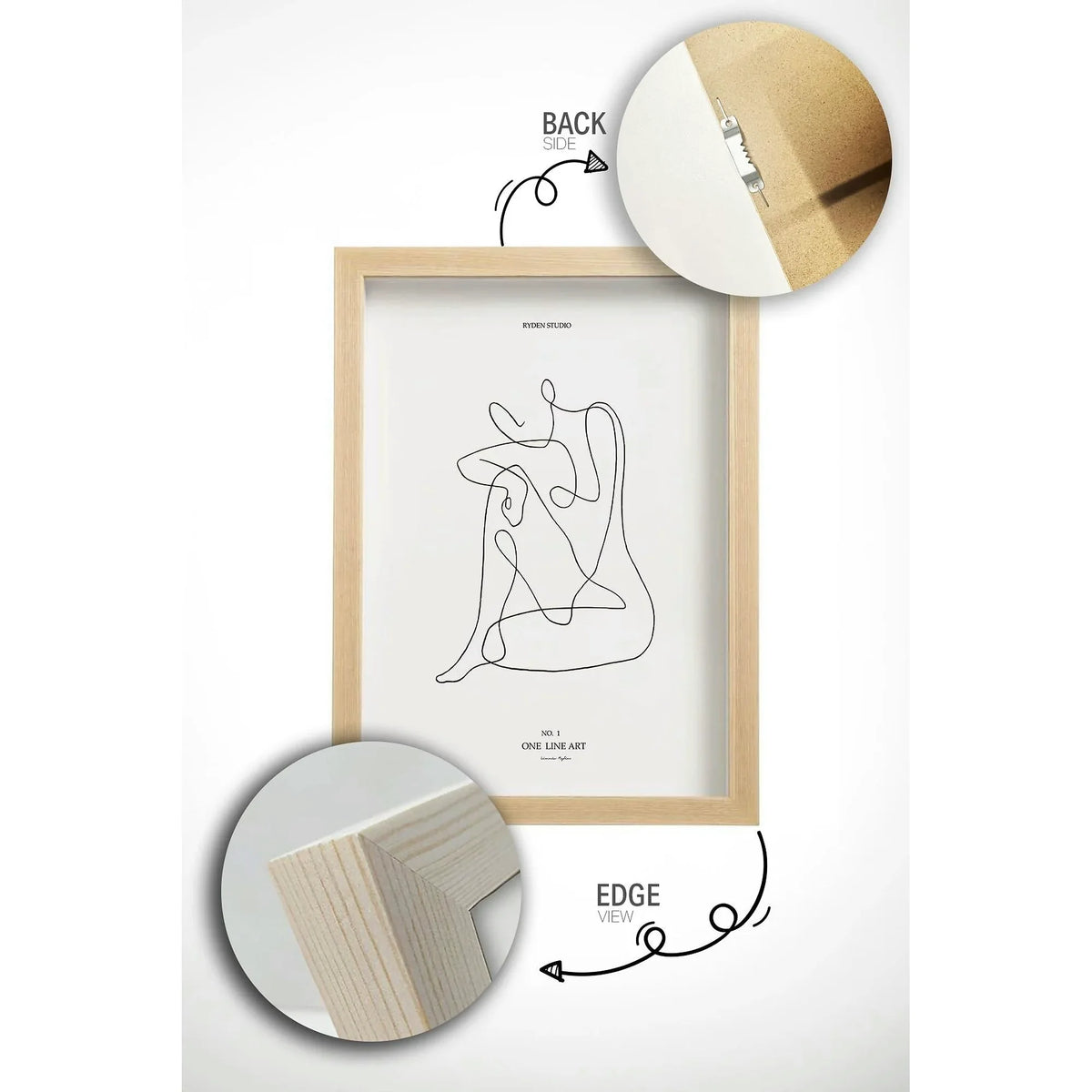 Set 3 tablouri ARTCERCEVE13, multicolor, MDF, 30x40 cm