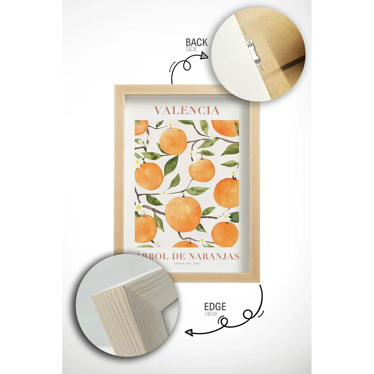 Set 3 tablouri ARTCERCEVE2, multicolor, MDF, 30x40 cm
