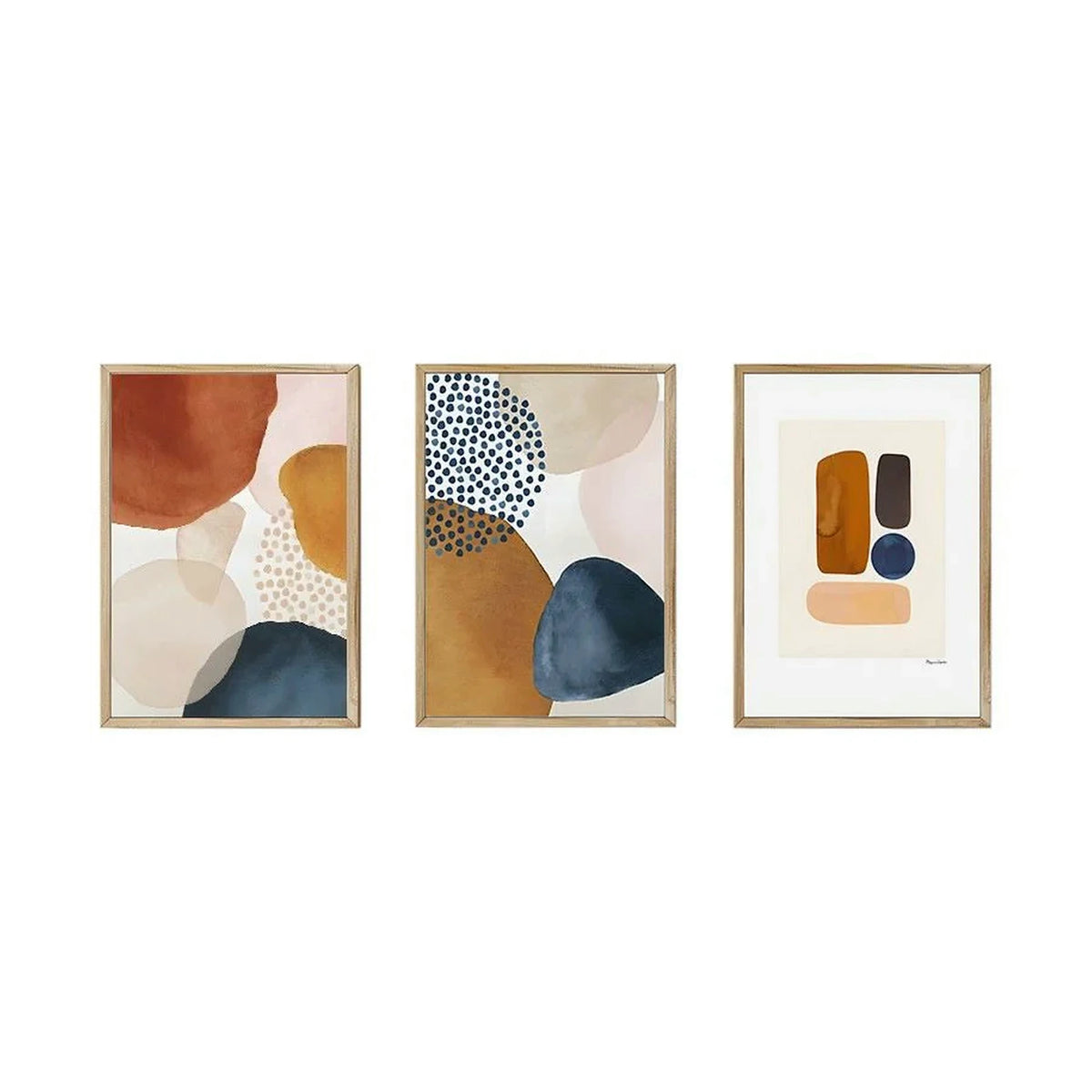 Set 3 tablouri ARTSYCLLCT2, multicolor, MDF, 30x40 cm