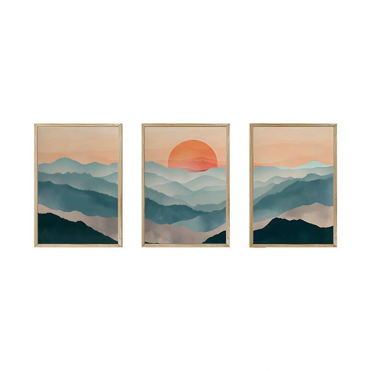 Set 3 tablouri ARTSYCLLCT37, multicolor, MDF, 30x40 cm