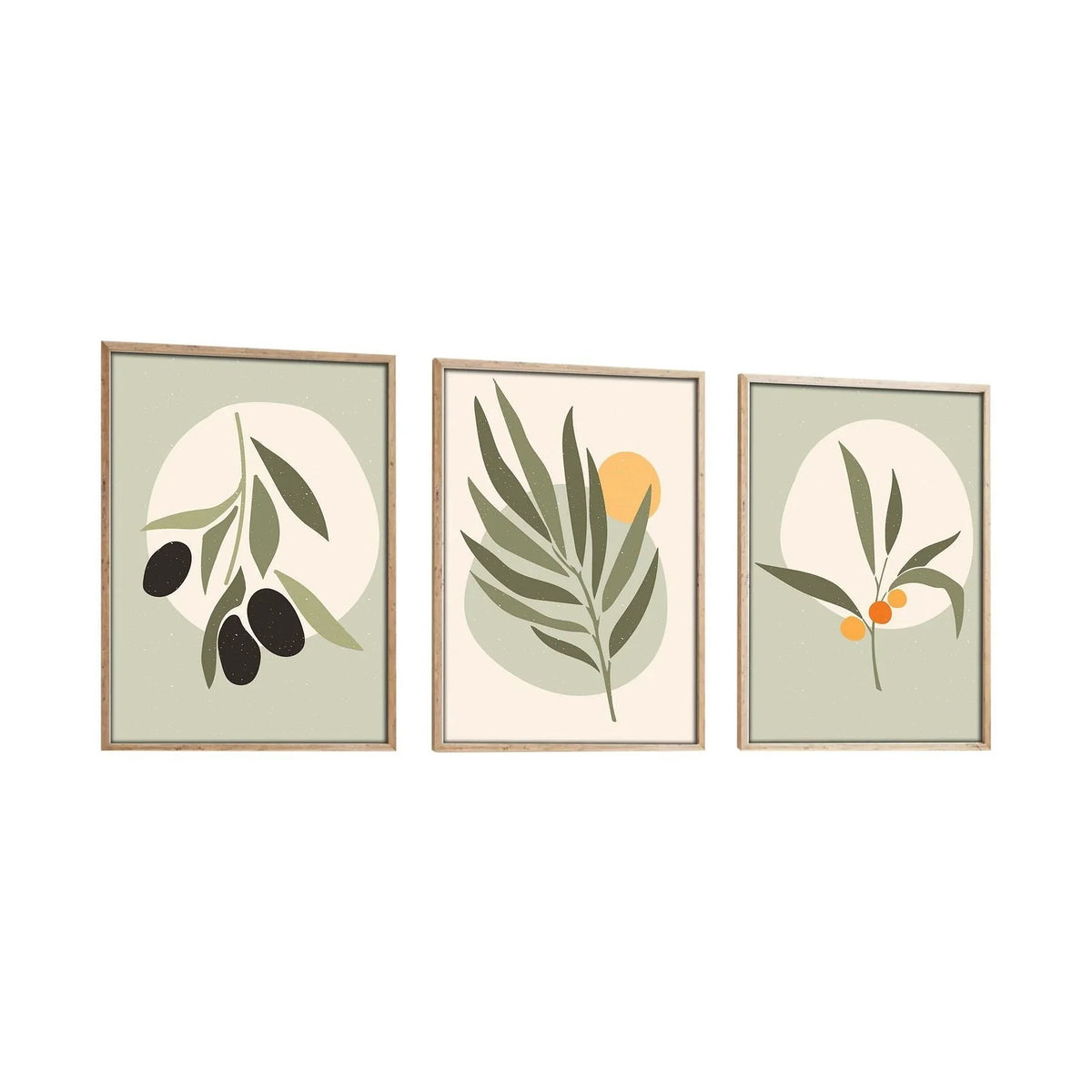Set 3 tablouri HUHU116, multicolor, MDF, 70x50 cm