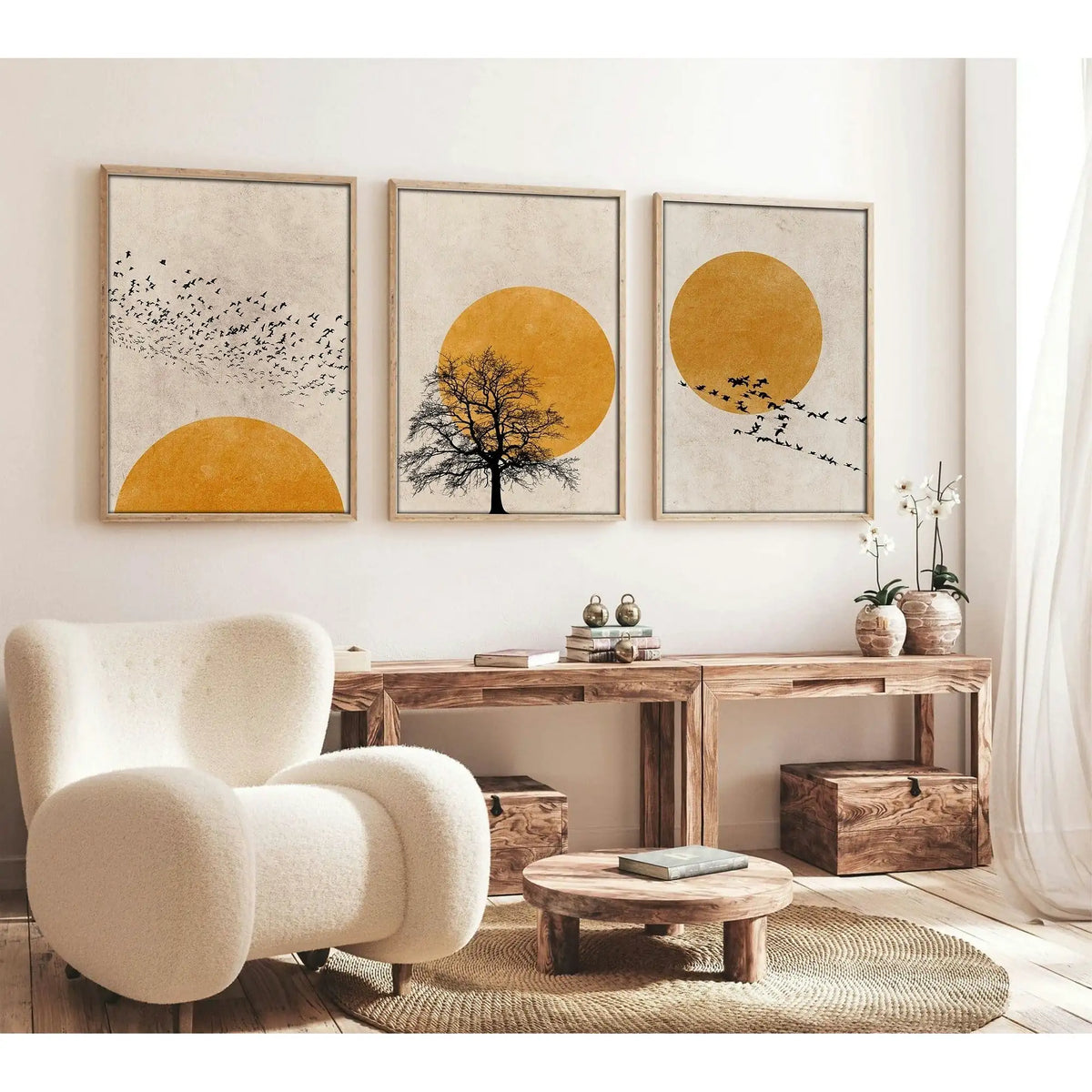 Set 3 tablouri HUHU147, multicolor, 20x30 cm