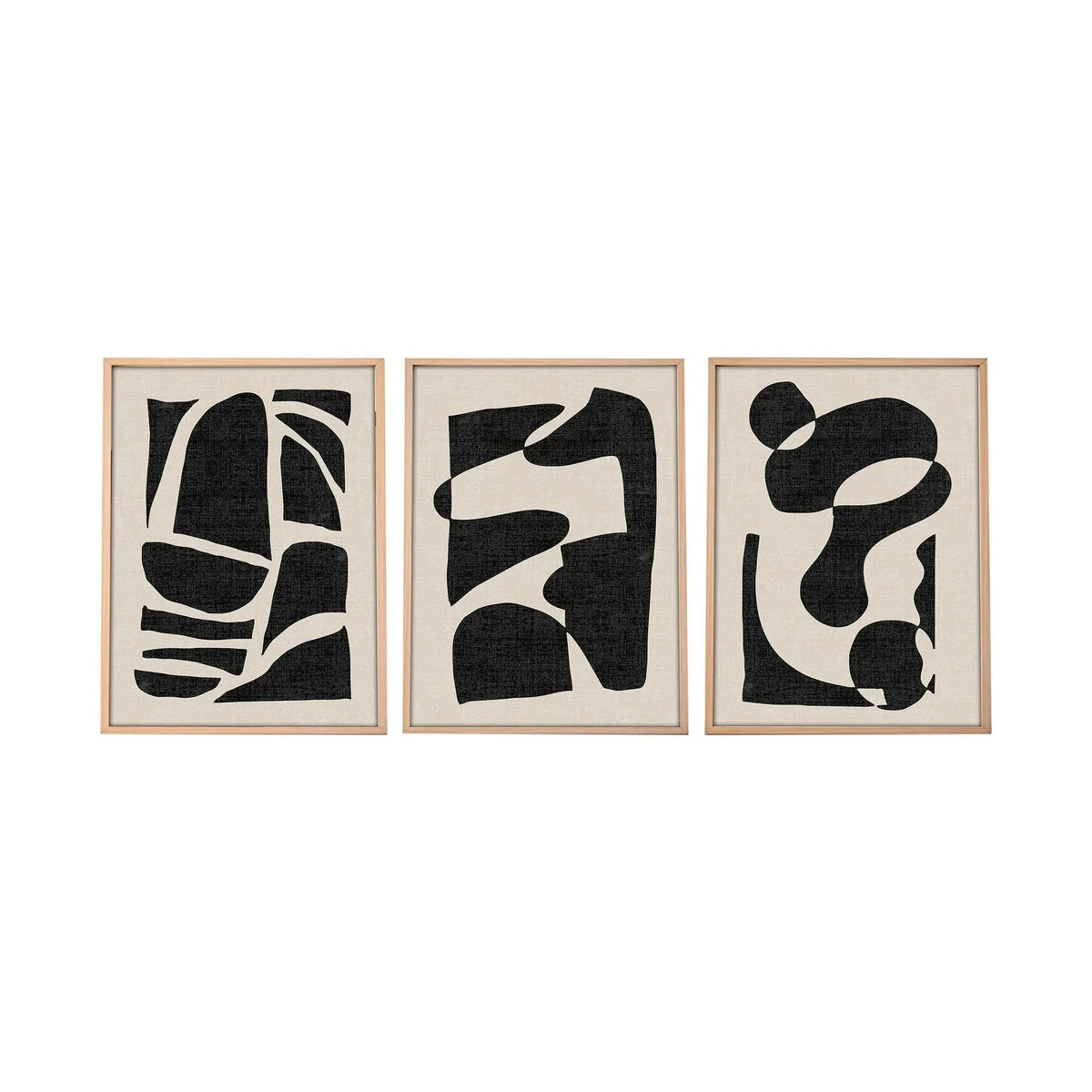 Set 3 tablouri HUHU201, multicolor, MDF, 50x70 cm