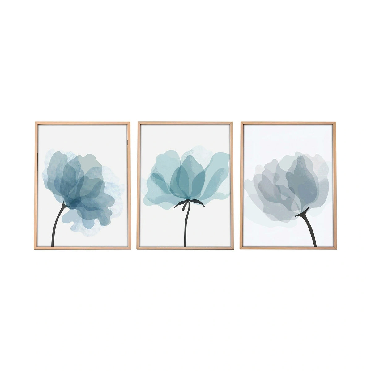 Set 3 tablouri HUHU206, multicolor, MDF, 50x70 cm