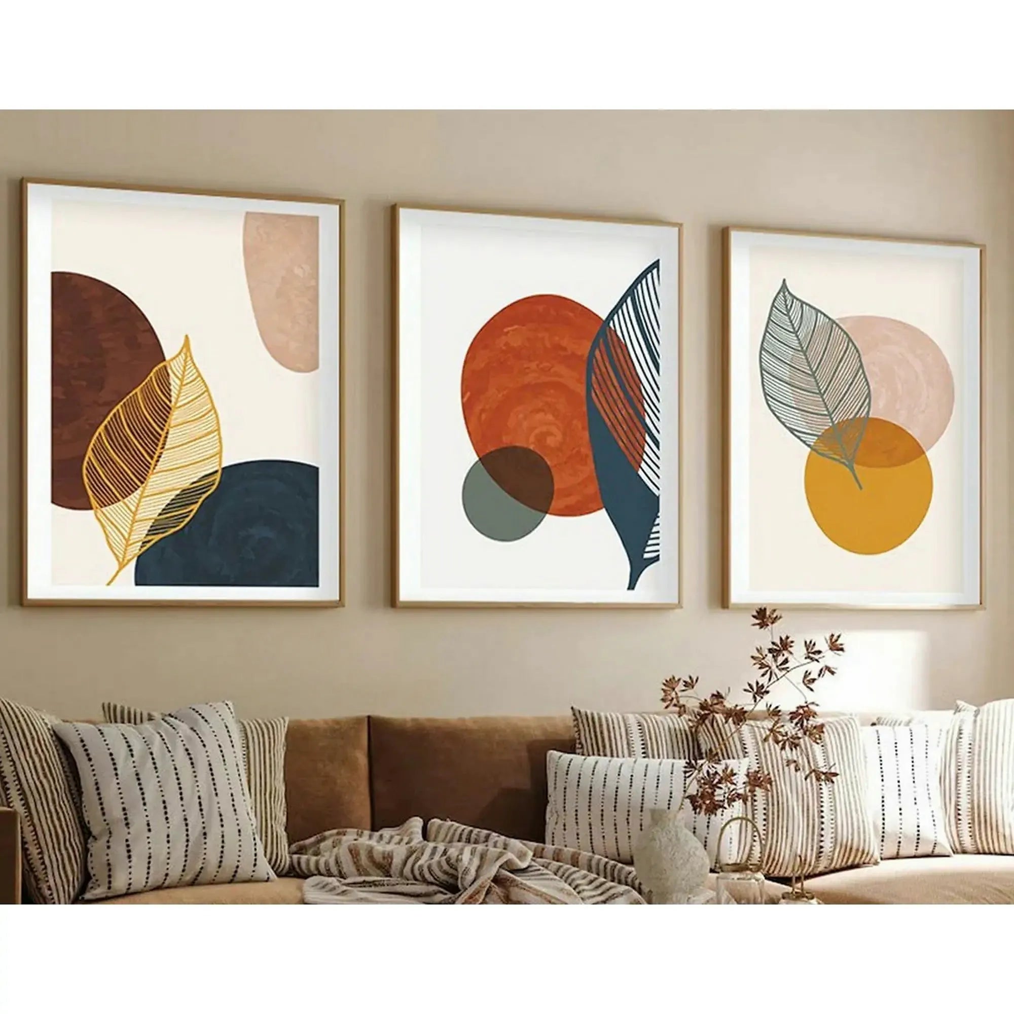 Set 3 tablouri HUHU209, multicolor, 20x30 cm