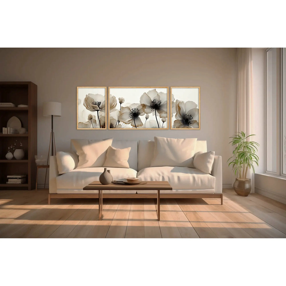 Set 3 tablouri HUHU305, multicolor, MDF, 50x140 cm
