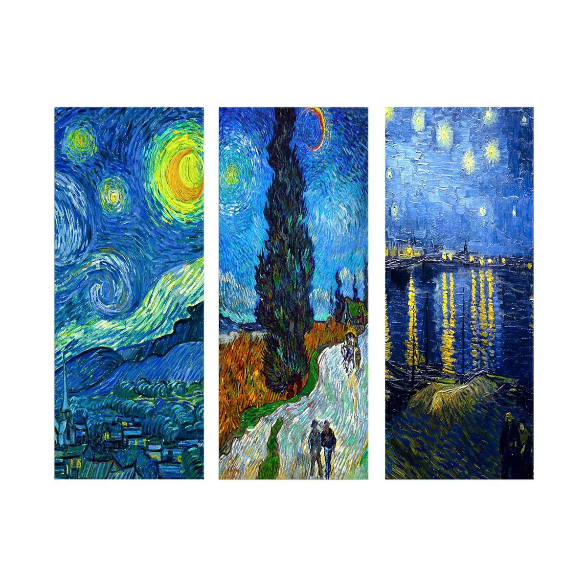 Set 3 tablouri MDF0074, multicolor, MDF, 20x50 cm