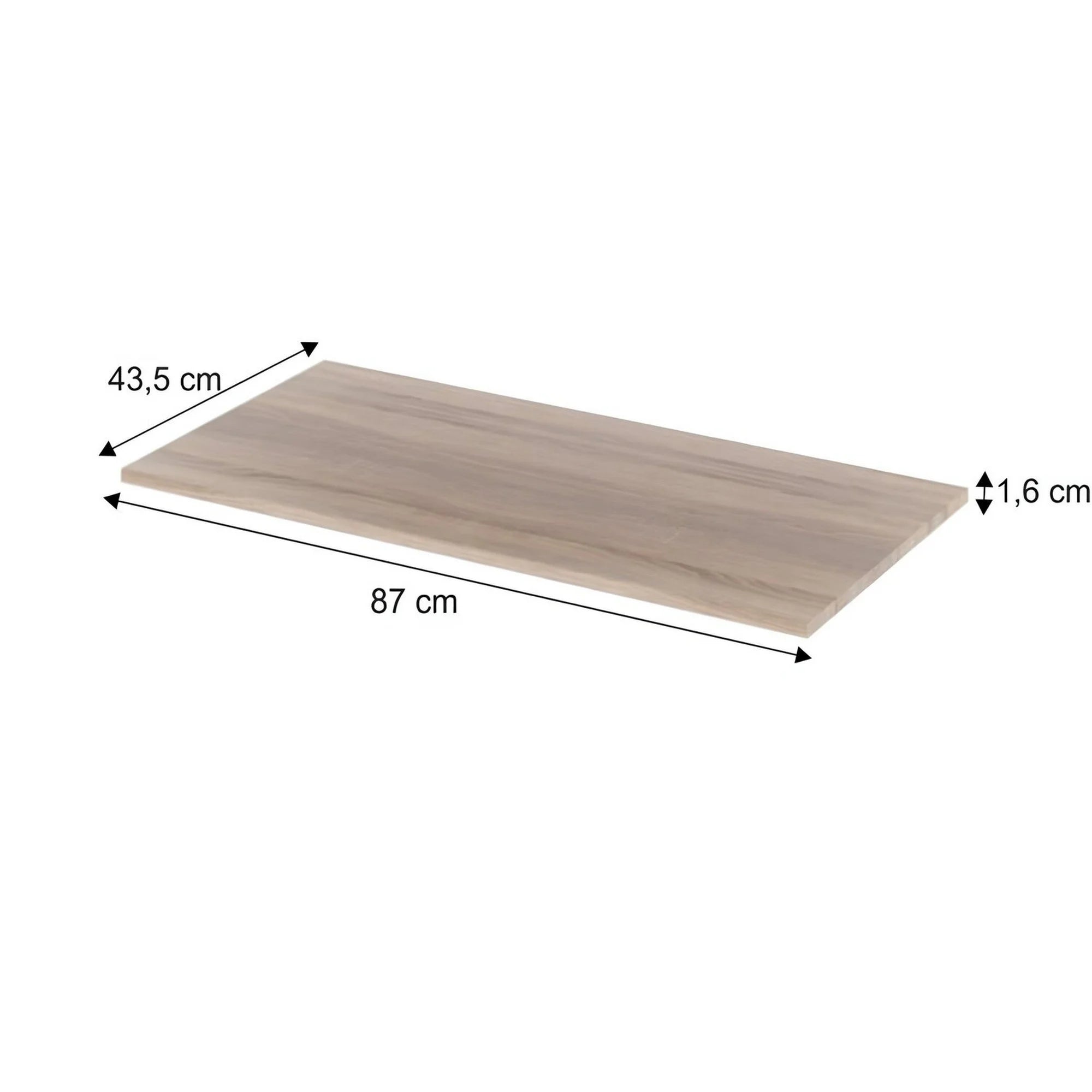 Set 4 polite dulap DUNAJ TIP 3, stejar sonoma, DTD laminat, 87x44x2 cm