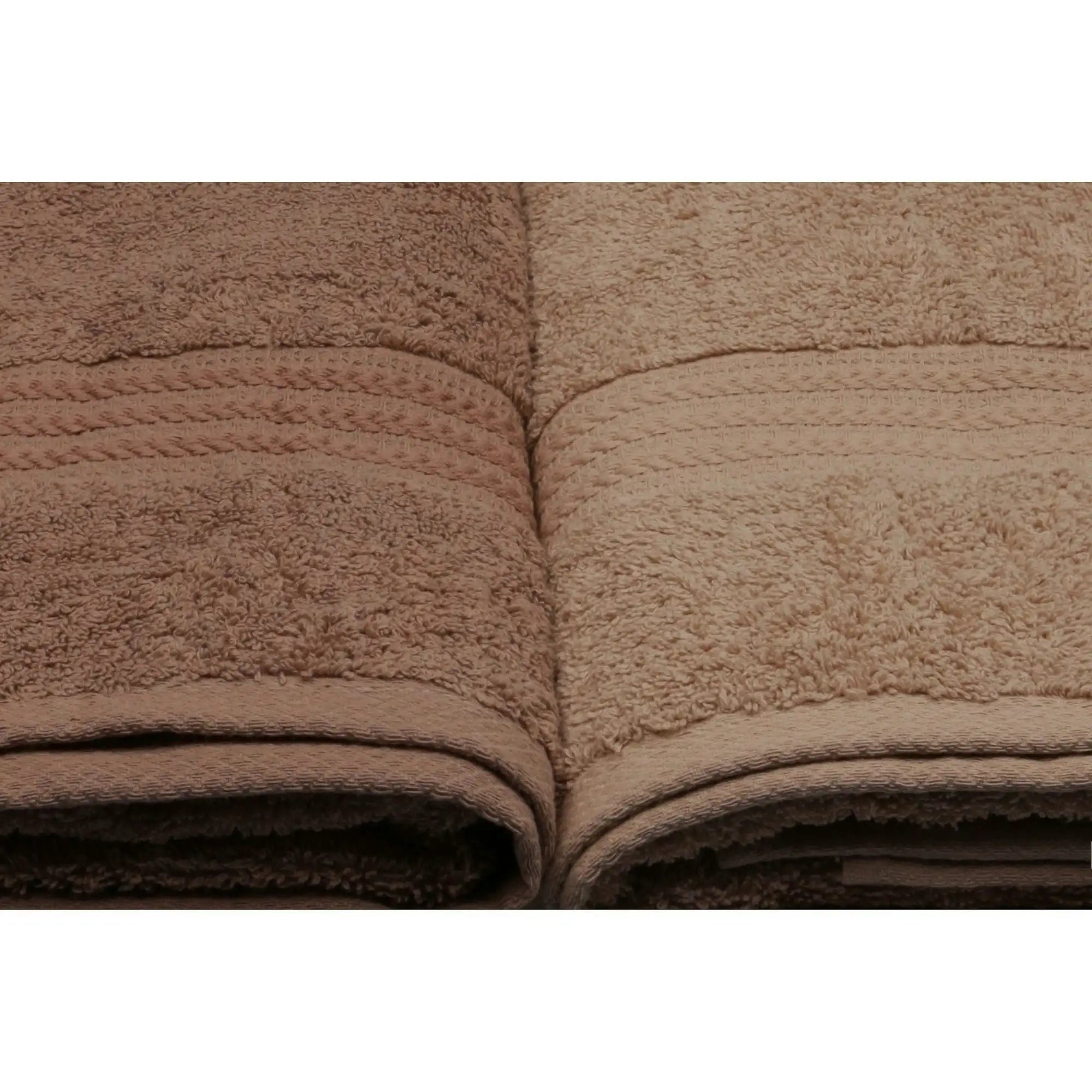 Set 4 prosoape baie RAINBOW, maro/crem, bumbac, 70x140 cm