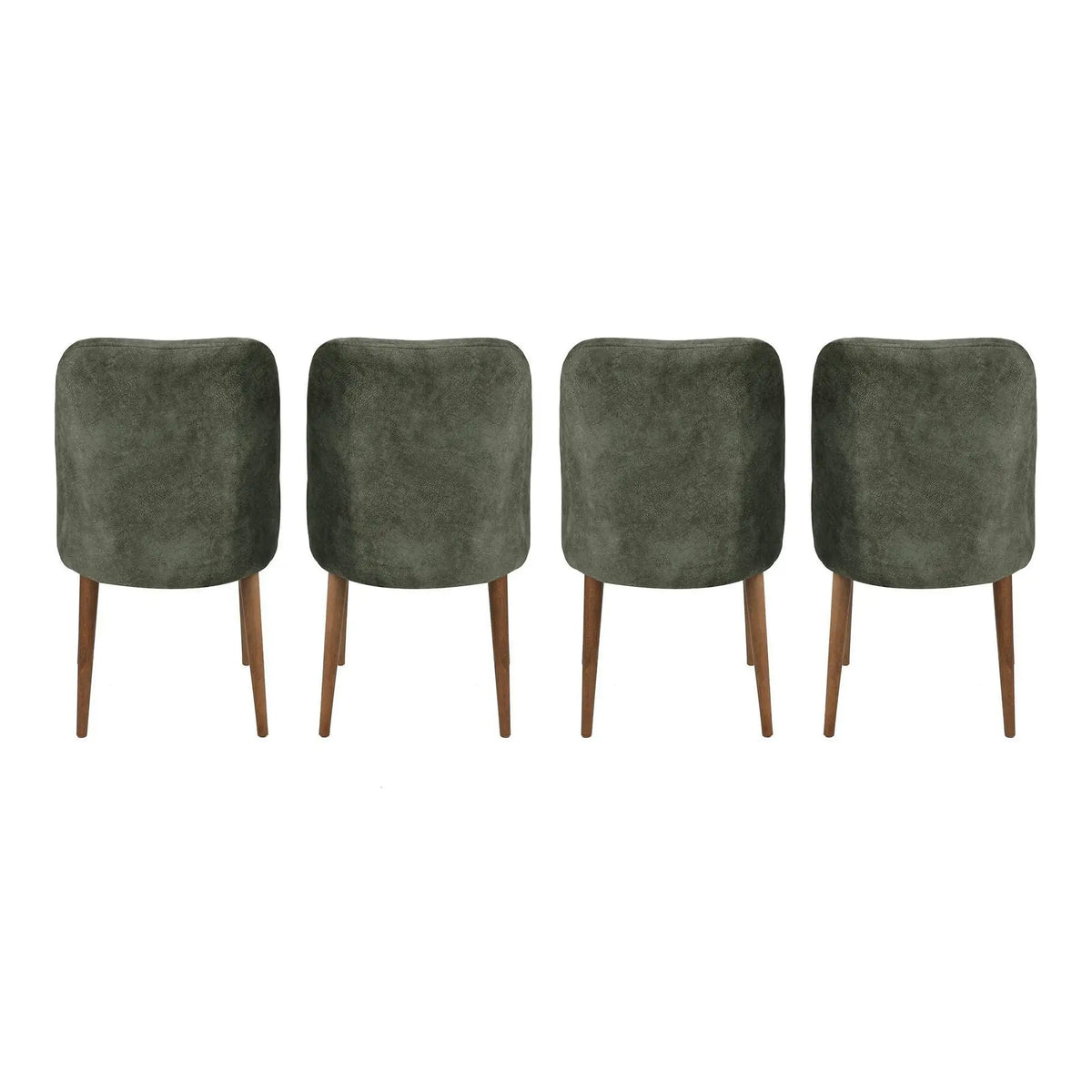 Set 4 scaune DALLAS 558 V4, verde/nuc, stofa catifelata/metal, 50x49x90 cm