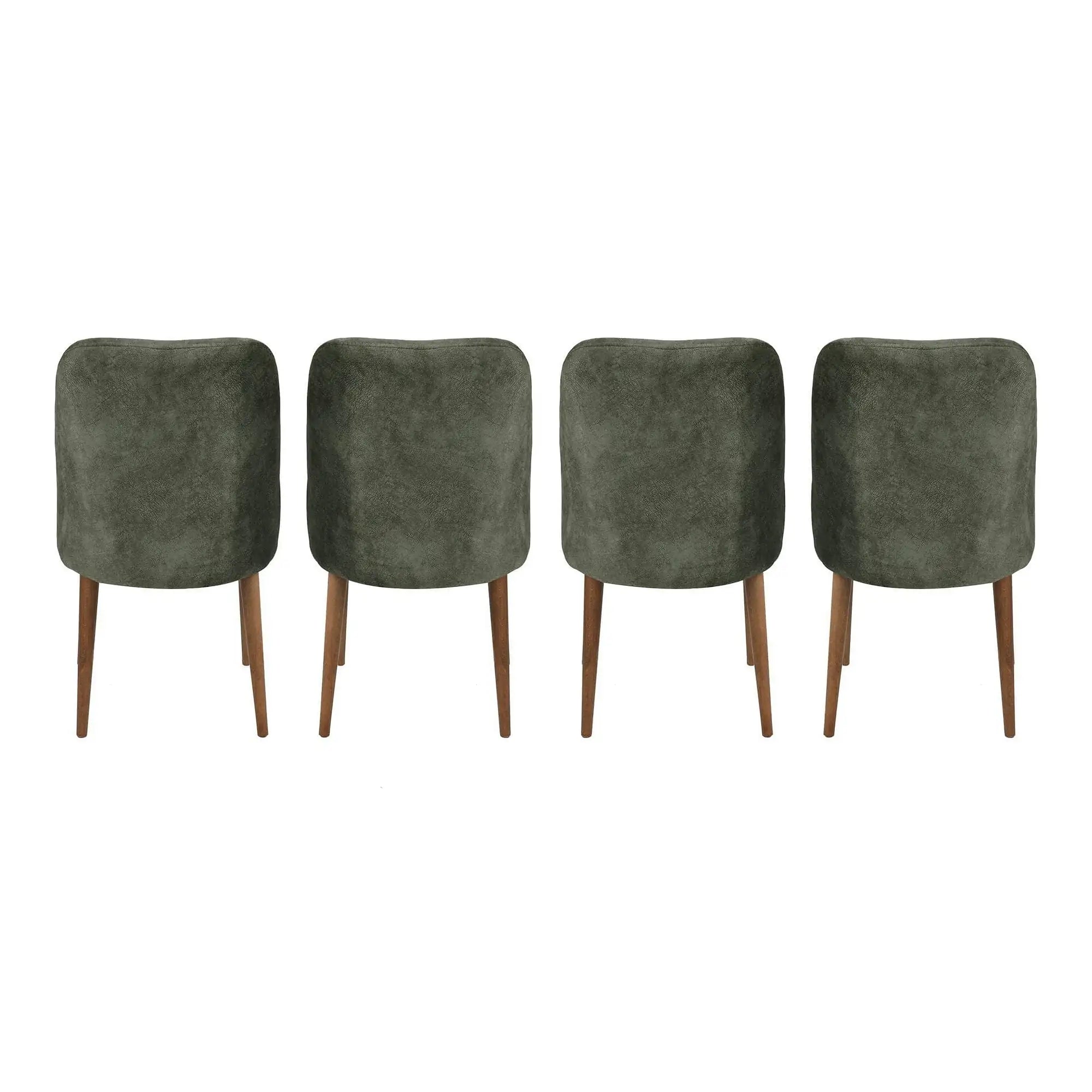 Set 4 scaune DALLAS 558 V4, verde/nuc, stofa catifelata/metal, 50x49x90 cm