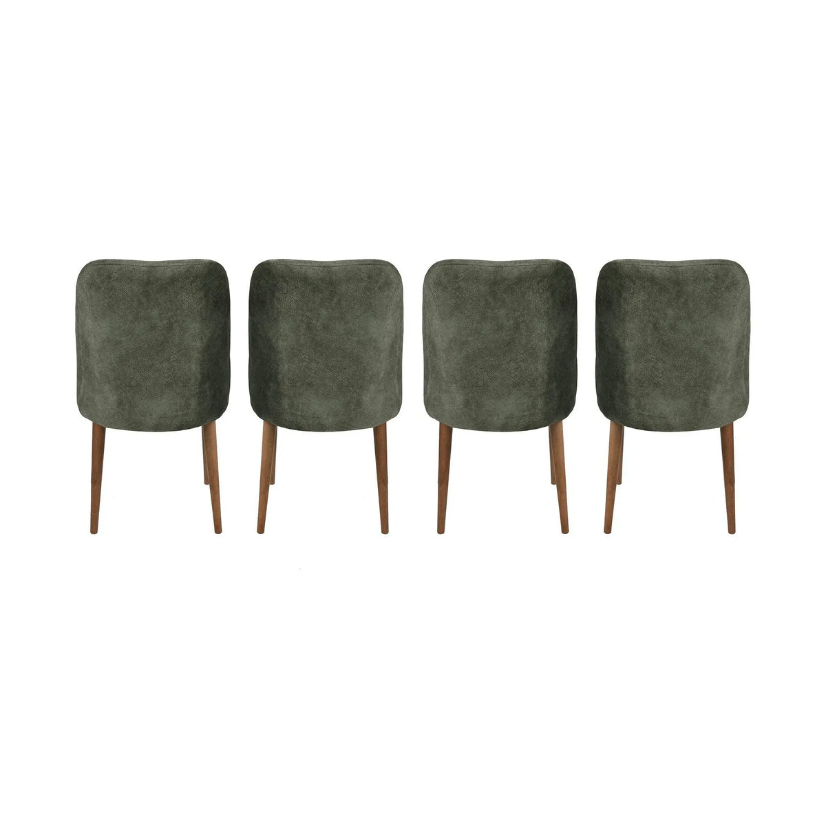 Set 4 scaune DALLAS 558 V4, verde/nuc, stofa catifelata/metal, 50x49x90 cm