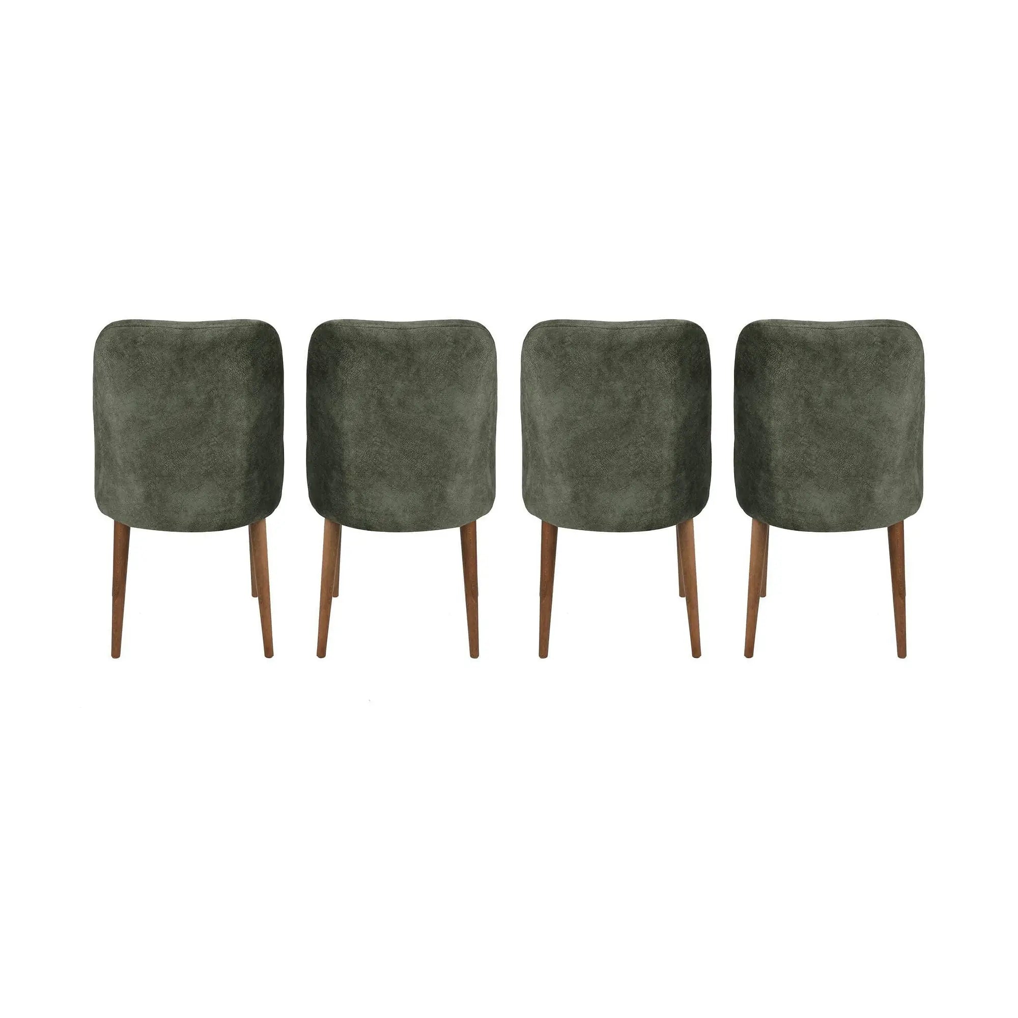 Set 4 scaune DALLAS 558 V4, verde/nuc, stofa catifelata/metal, 50x49x90 cm