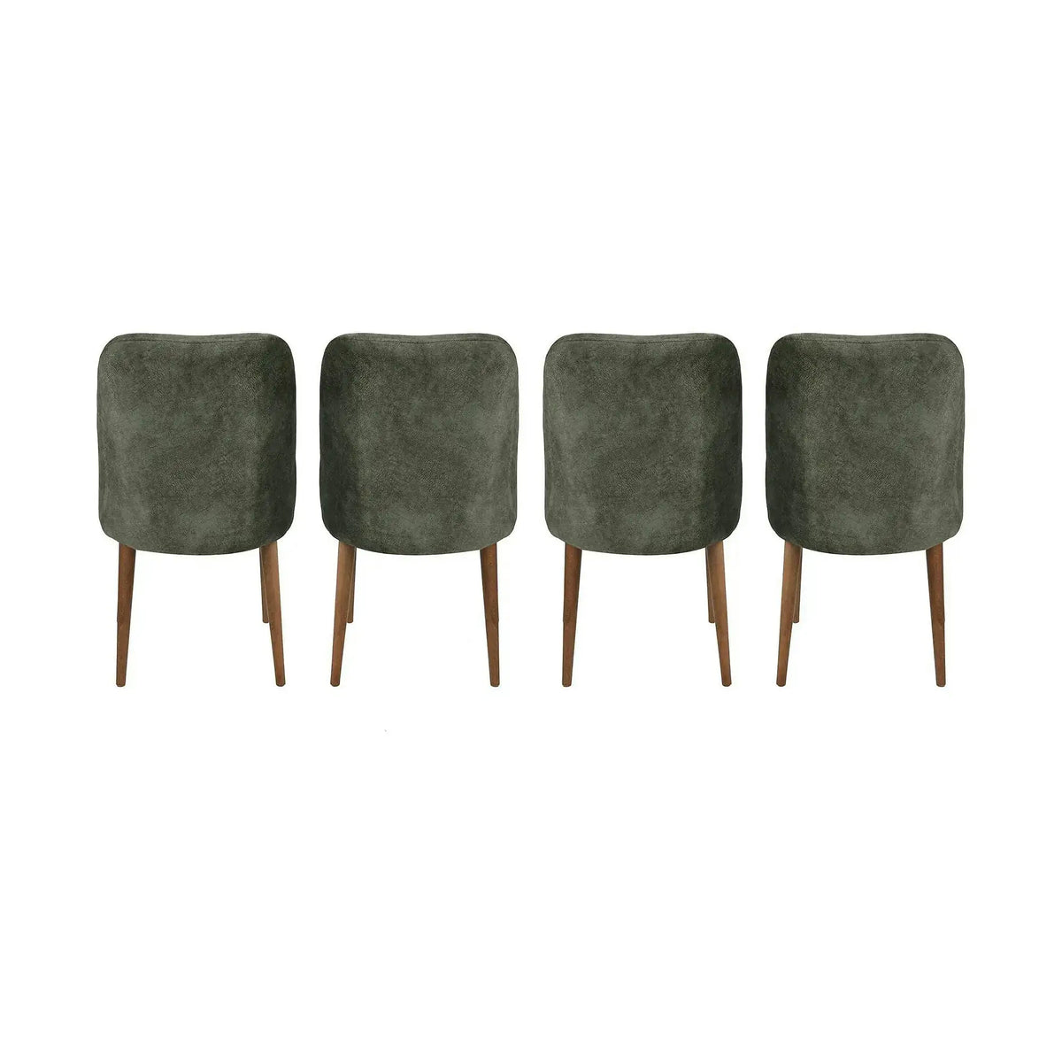 Set 4 scaune DALLAS 558 V4, verde/nuc, stofa catifelata/metal, 50x49x90 cm