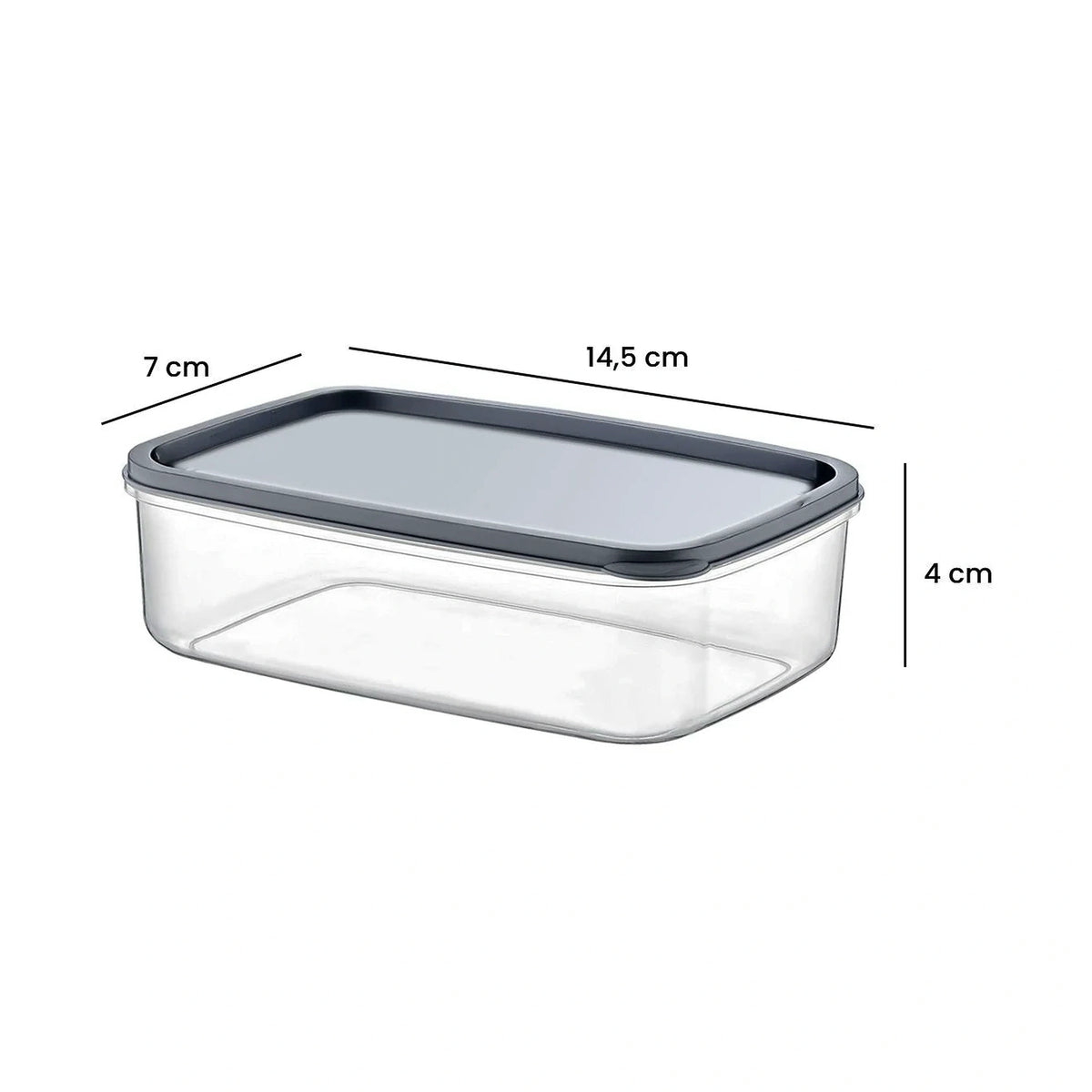 Set 5 cutii depozitare EMBSEF05-3581321, transparent, plastic