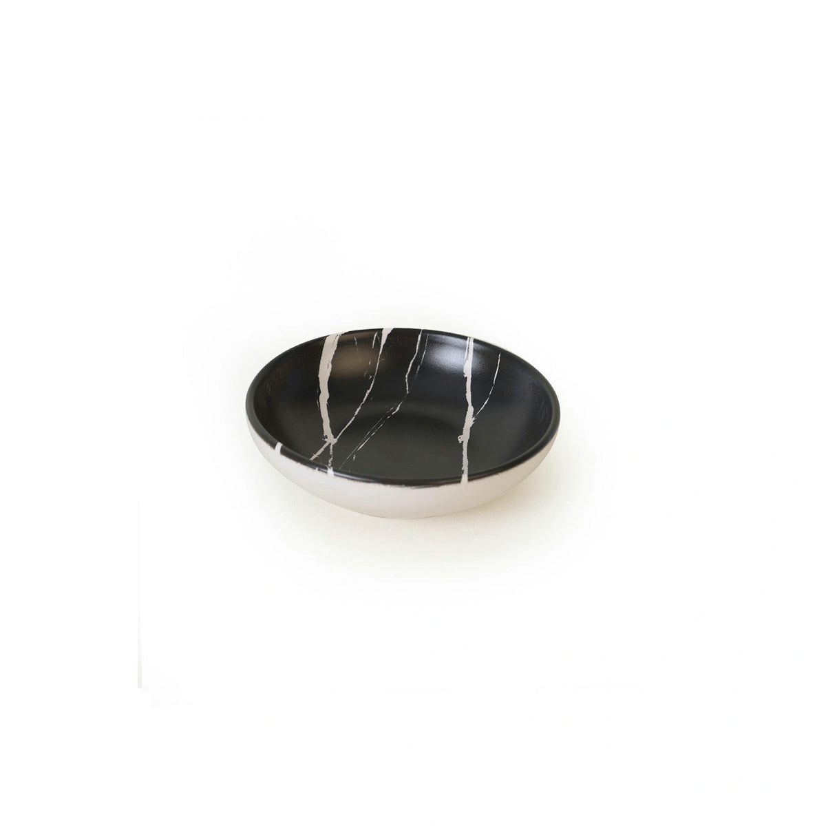 Set 6 boluri X00017422, alb/negru, ceramica, 13 cm
