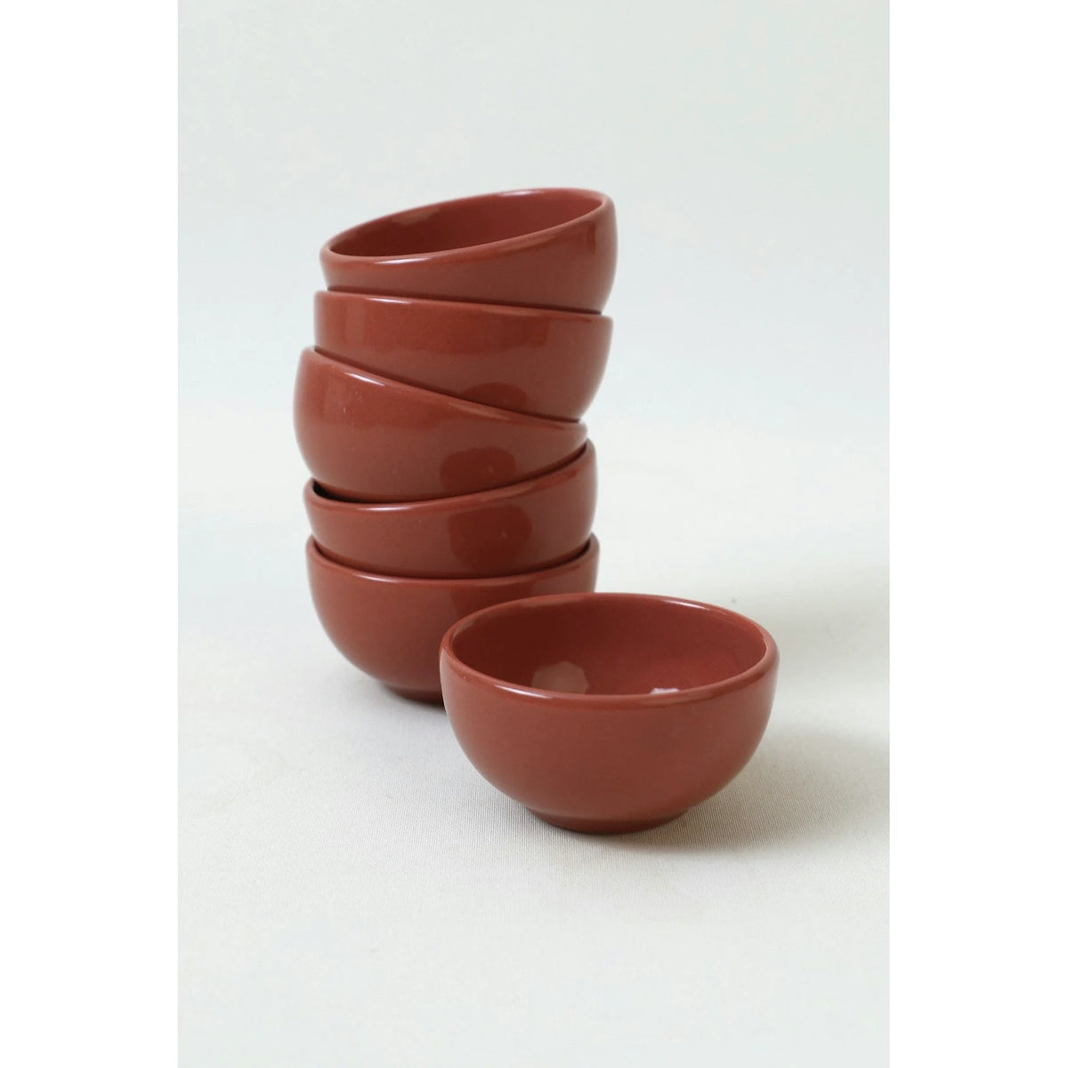 Set 6 boluri X00017481, maro, ceramica, 8 cm