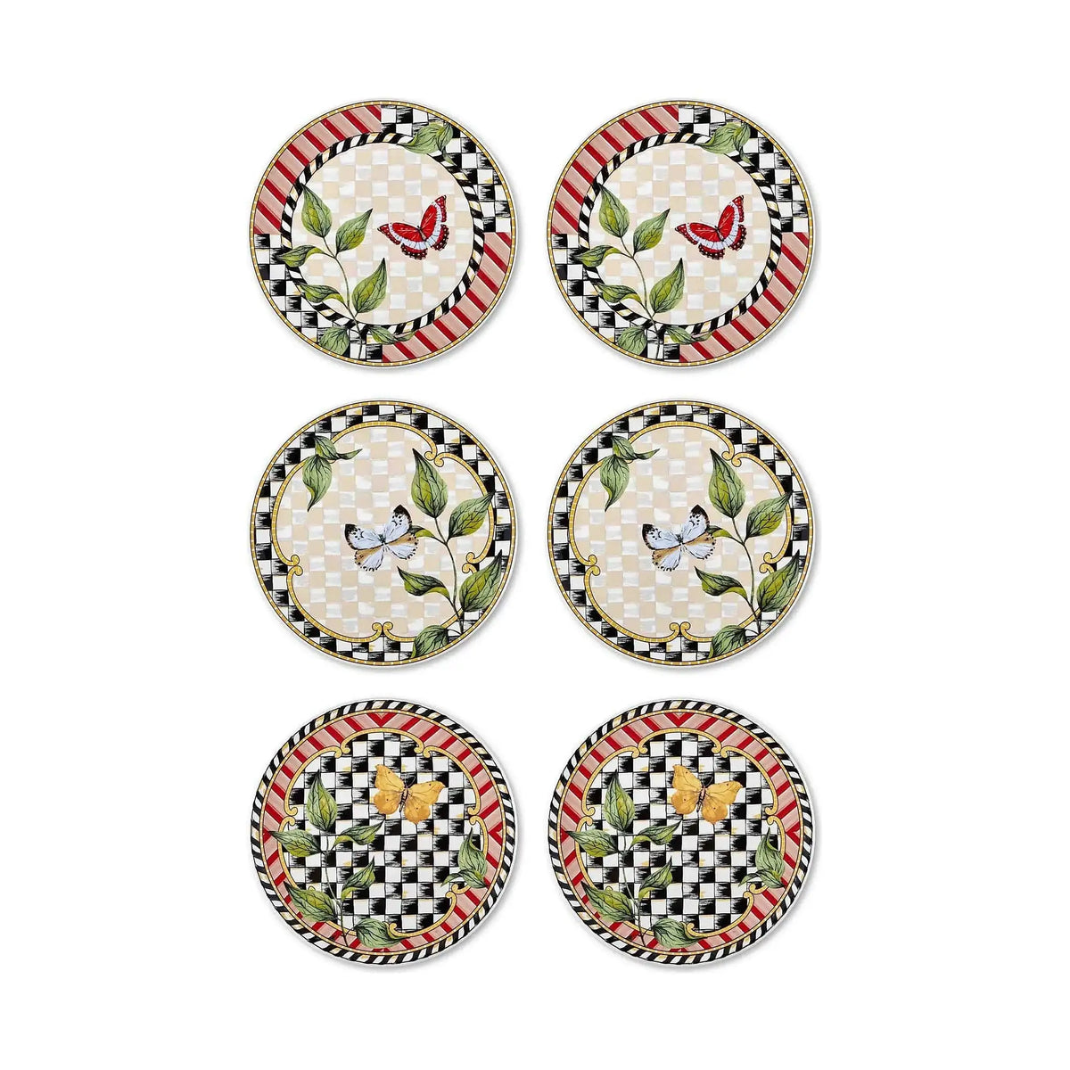 Set 6 farfurii JRD019, multicolor, ceramica, 19 cm