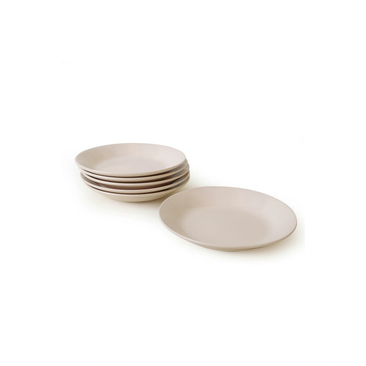 Set 6 farfurii X00017610, crem, ceramica, 21 cm