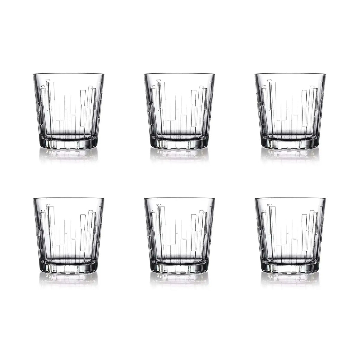 Set 6 pahare whiskey PB-520234, transparent, sticlă, 300 ml