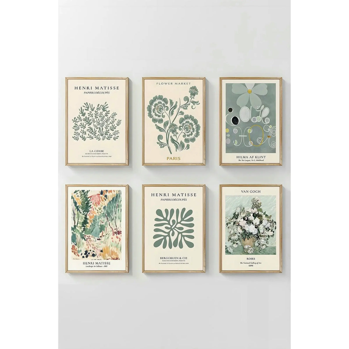 Set 6 tablouri ARTSYCLLCT10, multicolor, MDF, 30x40 cm