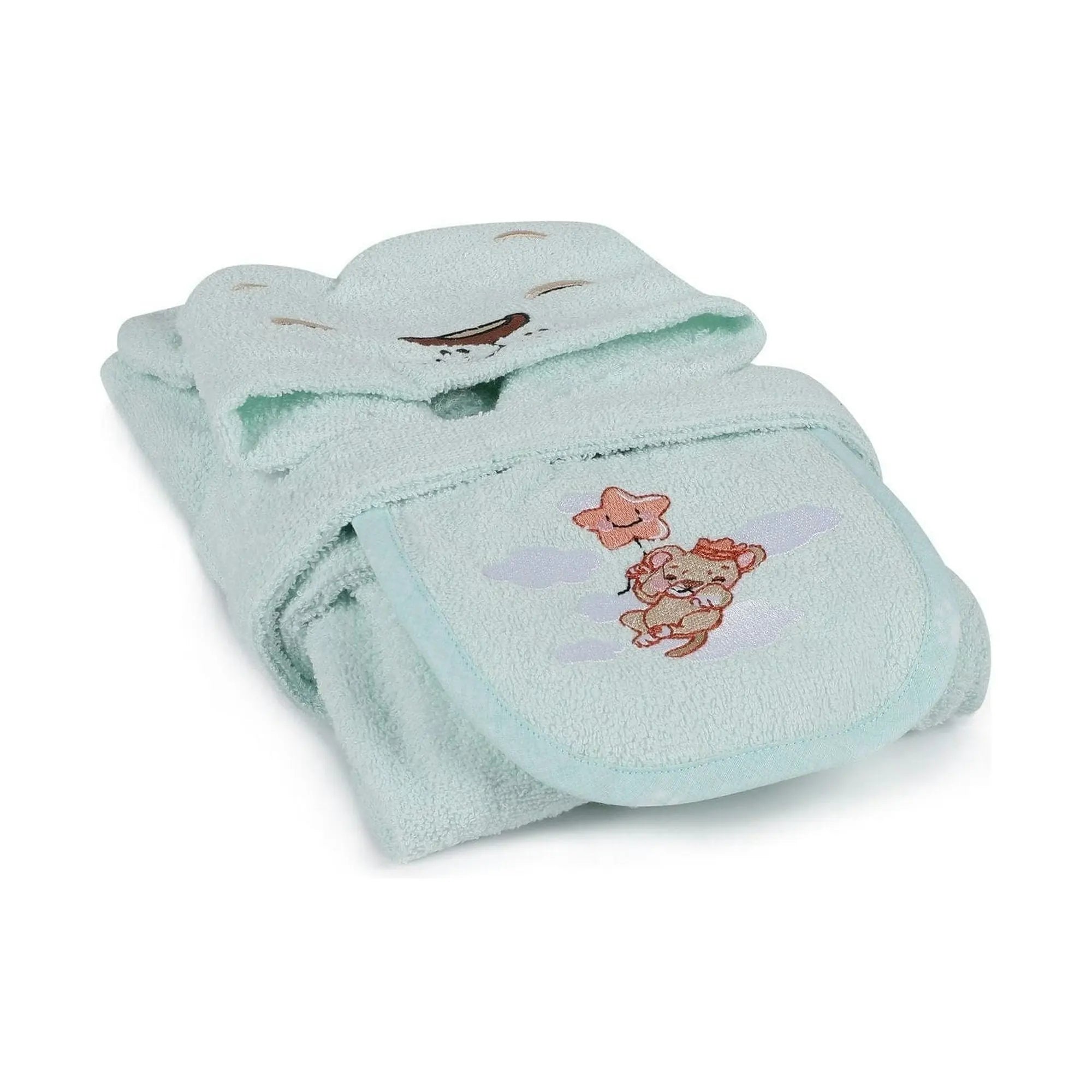 Set baie bebelusi ASLAN, verde menta, bumbac