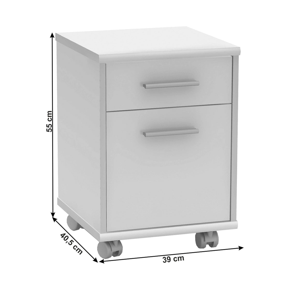 Set birou JOHAN 2 NEW, alb, DTD laminat