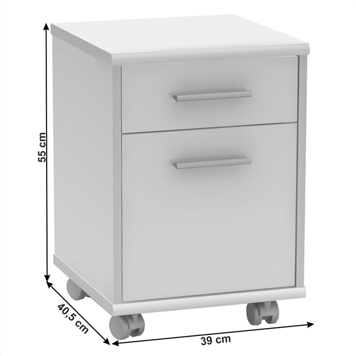 Set birou JOHAN 2 NEW, alb, DTD laminat