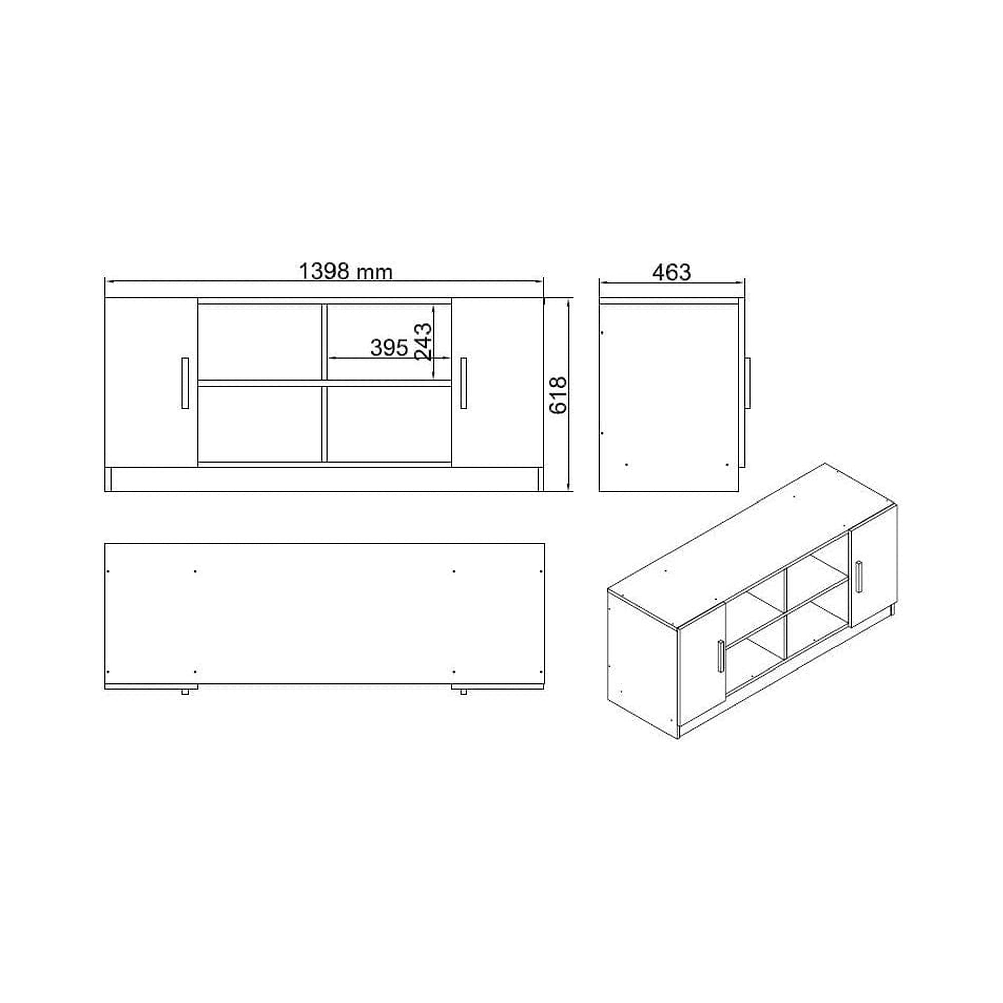 Set birou VO13-BA, nuc/gri antracit, PAL melaminat