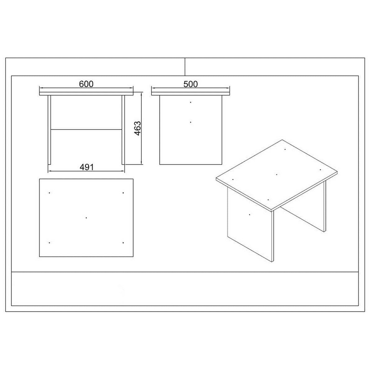 Set birou VO17 - BA, nuc/gri antracit, PAL melaminat