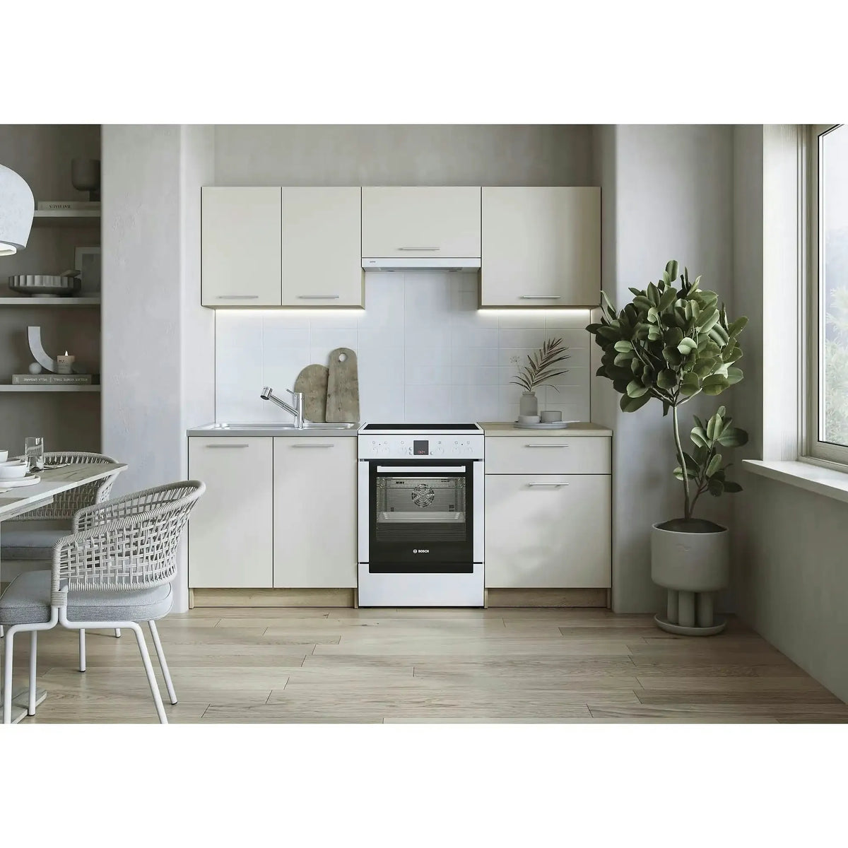 Set bucatarie MARIJA, casmir/stejar cremona/stejar sonoma, PAL, 200 cm