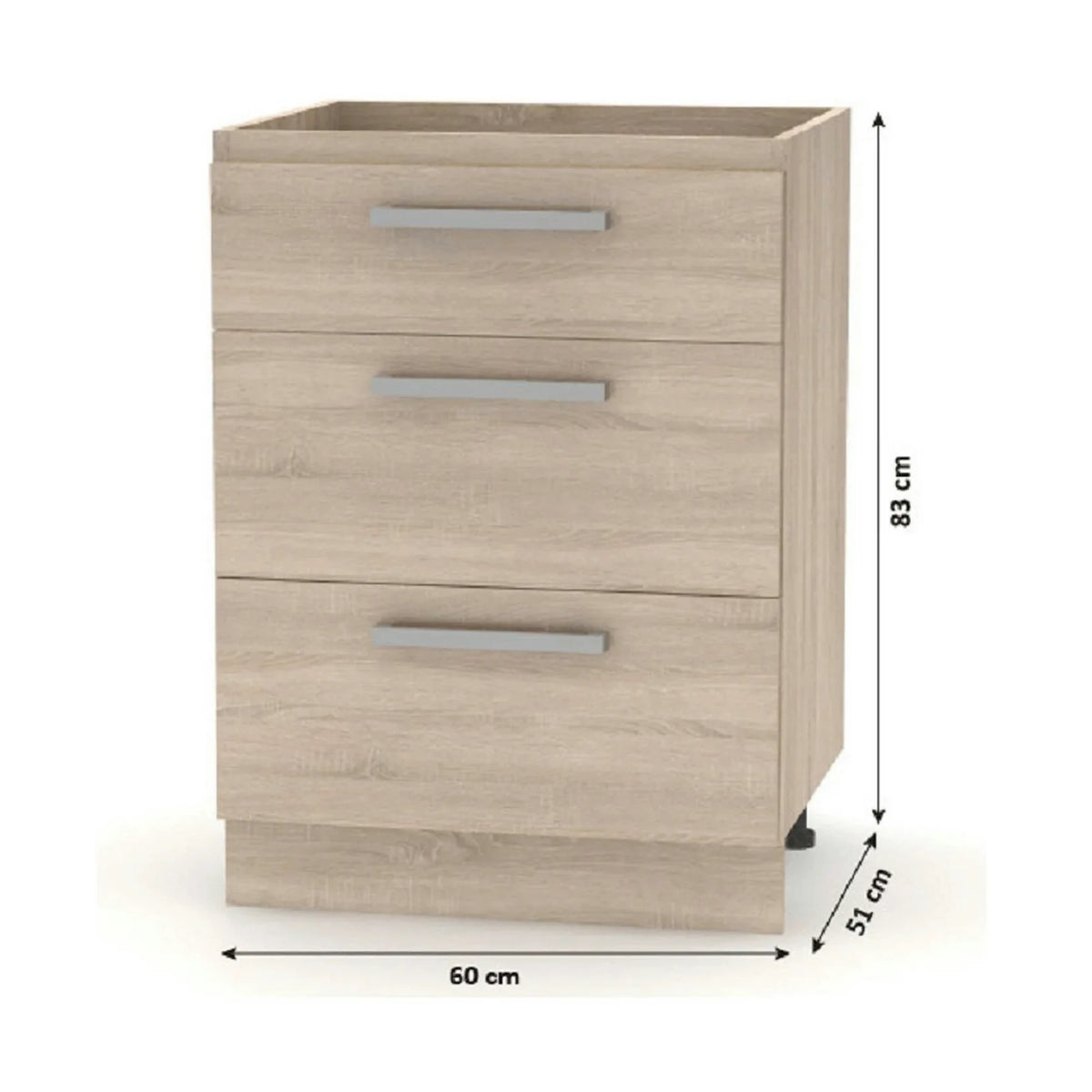 Set bucatarie NOVA PLUS, stejar sonoma, 240 cm