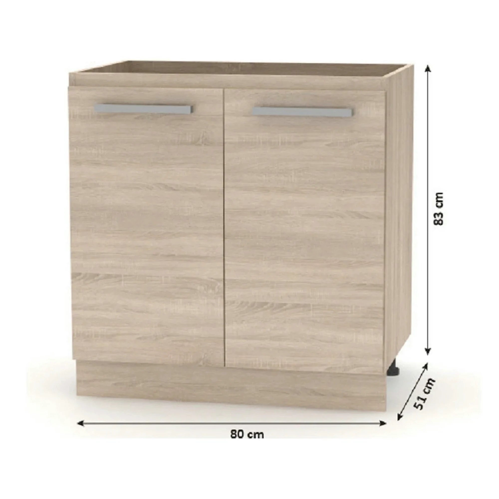 Set bucatarie NOVA PLUS, stejar sonoma, 240 cm