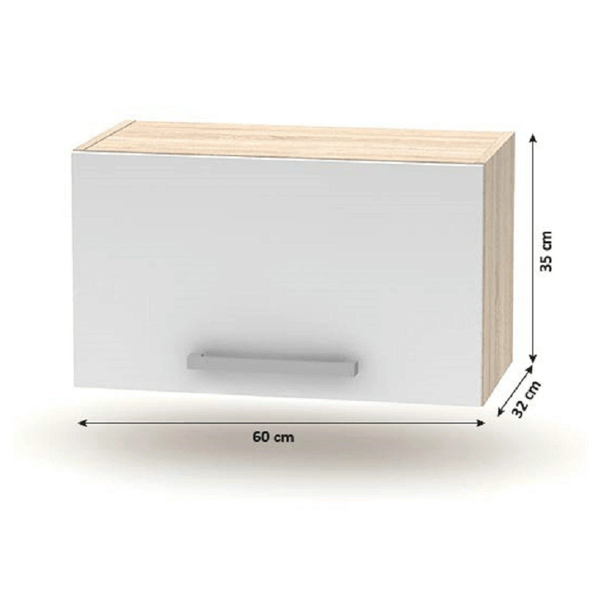 Set bucatarie NOVA PLUS, stejar sonoma/alb, PAL, 240 cm