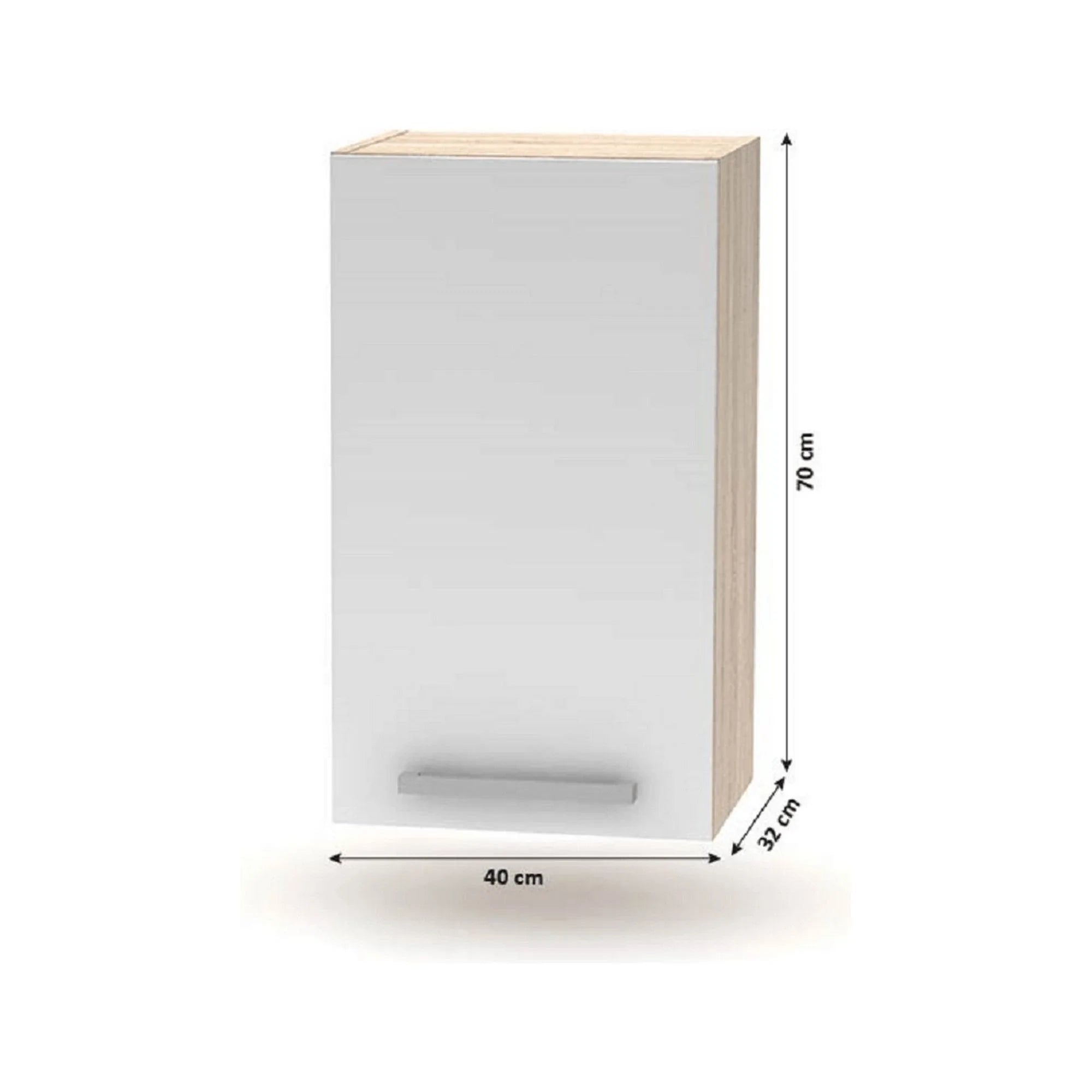 Set bucatarie NOVA PLUS, stejar sonoma/alb, PAL, 240 cm