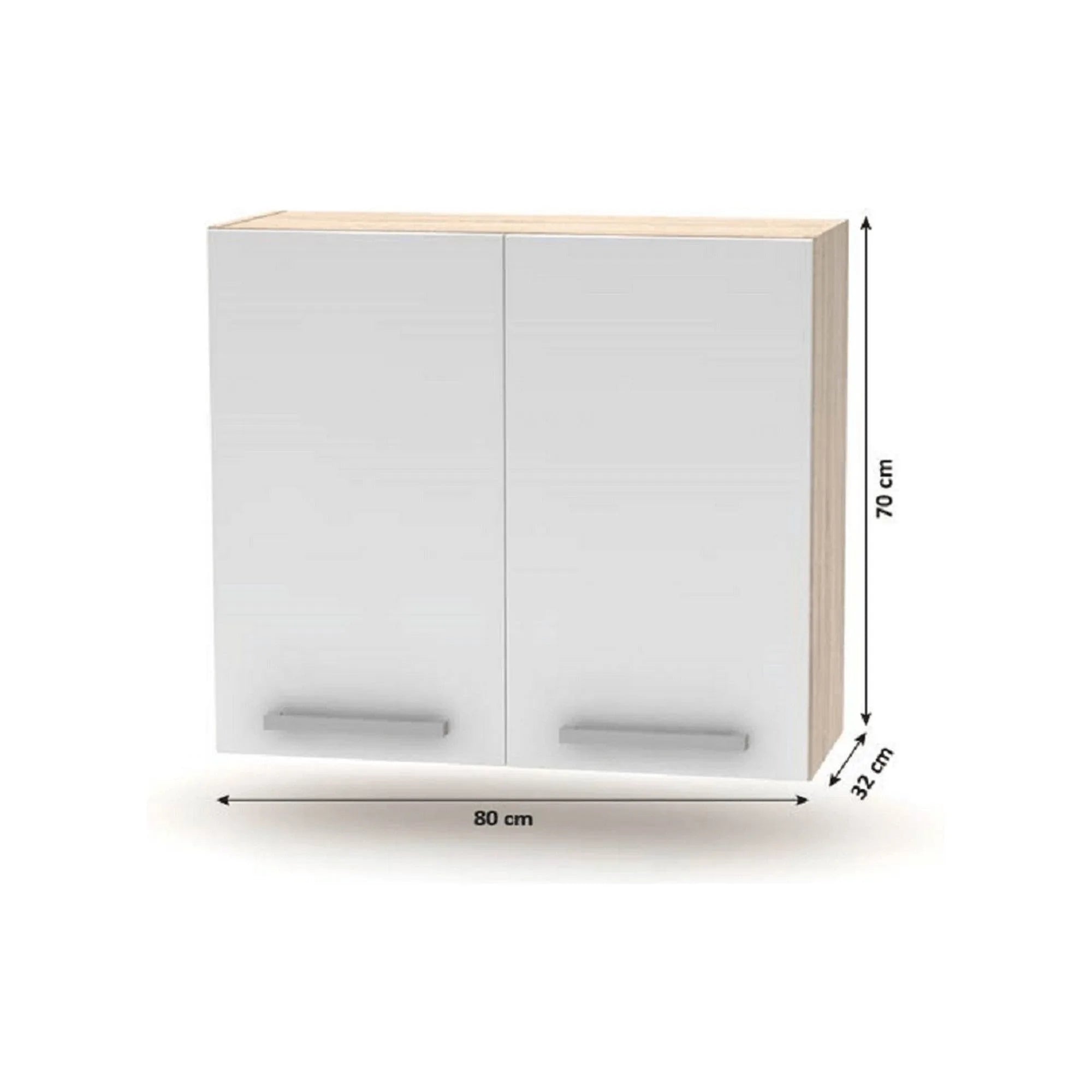 Set bucatarie NOVA PLUS, stejar sonoma/alb, PAL, 240 cm