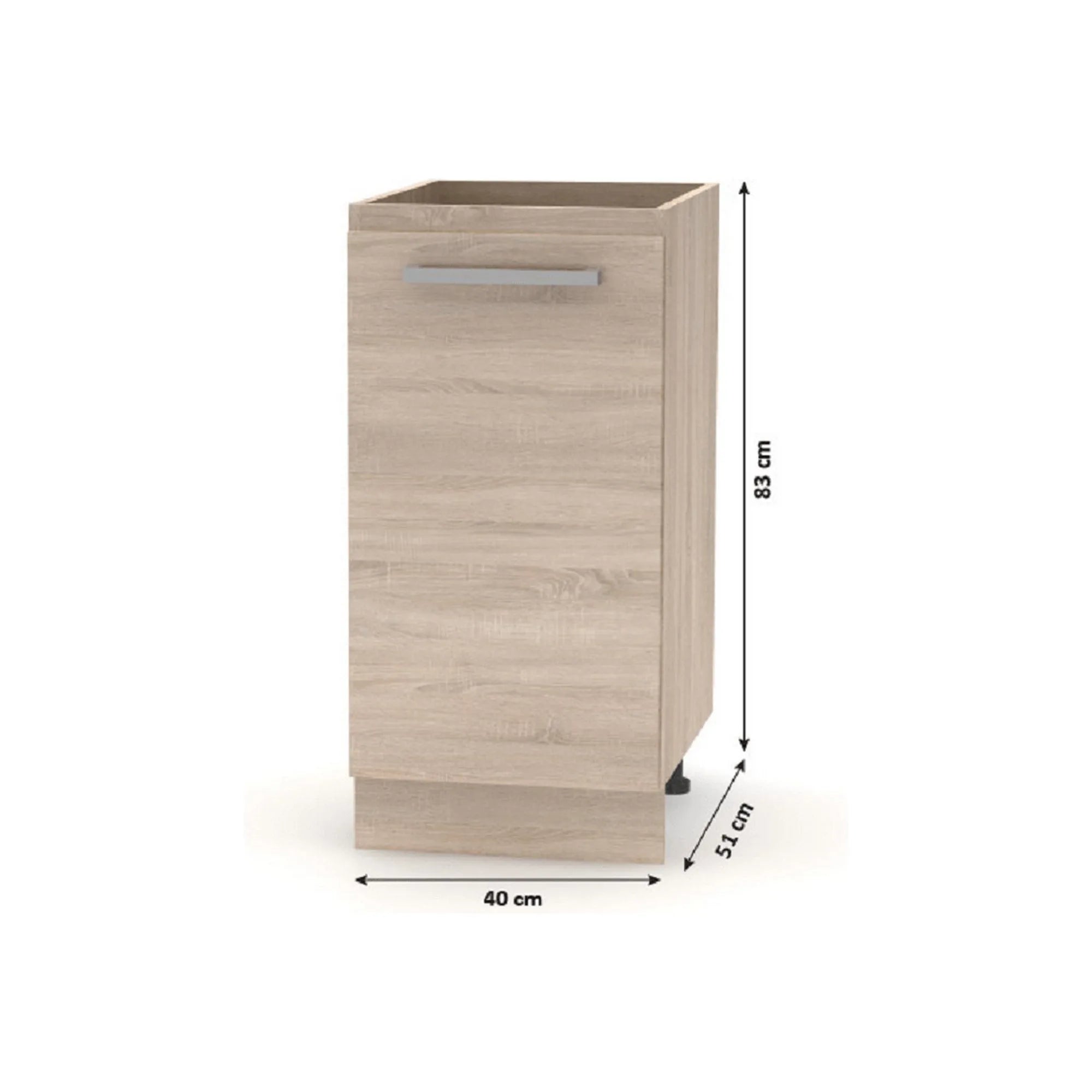 Set bucatarie NOVA PLUS, stejar sonoma/alb, PAL, 240 cm