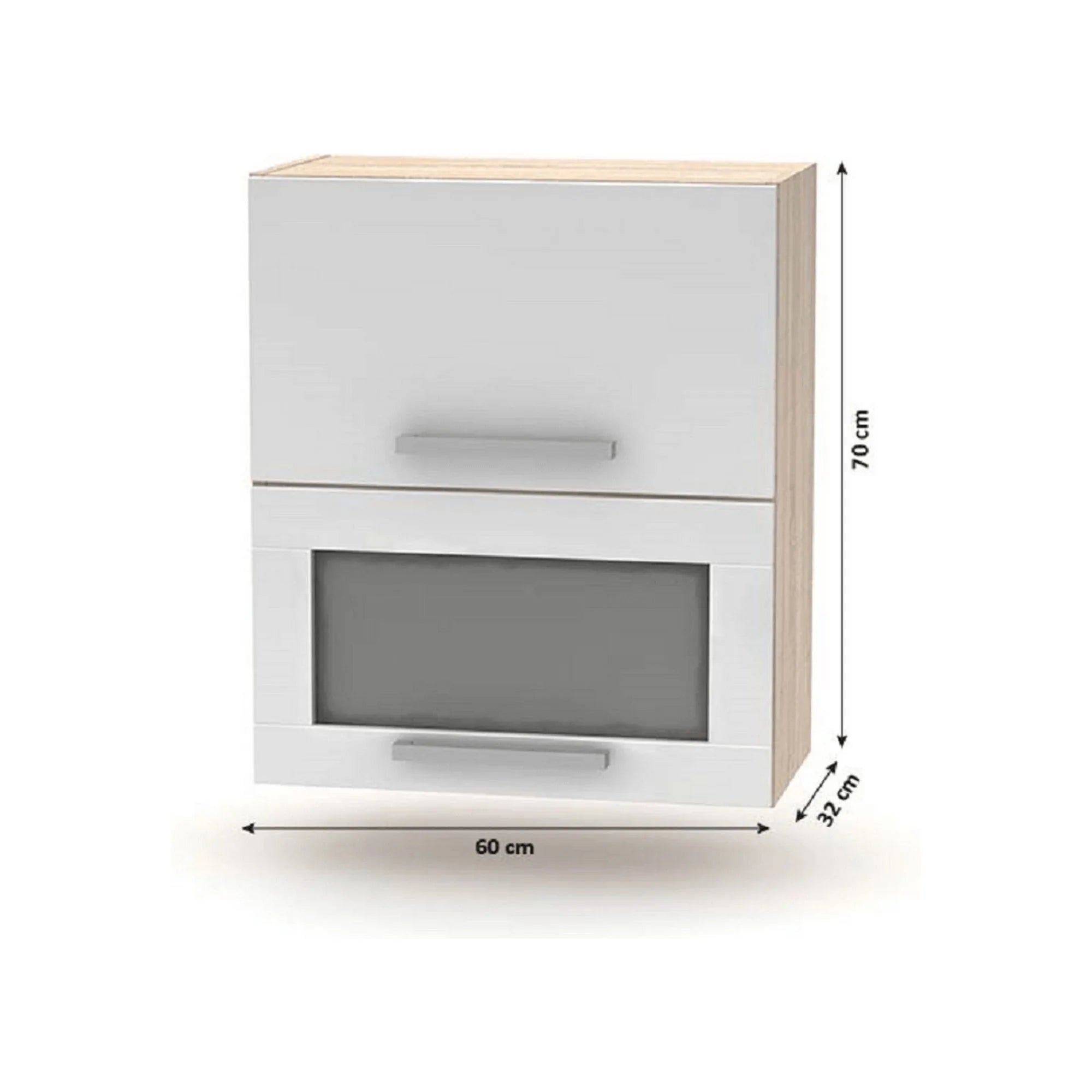 Set bucatarie NOVA PLUS, stejar sonoma/alb, PAL, 240 cm