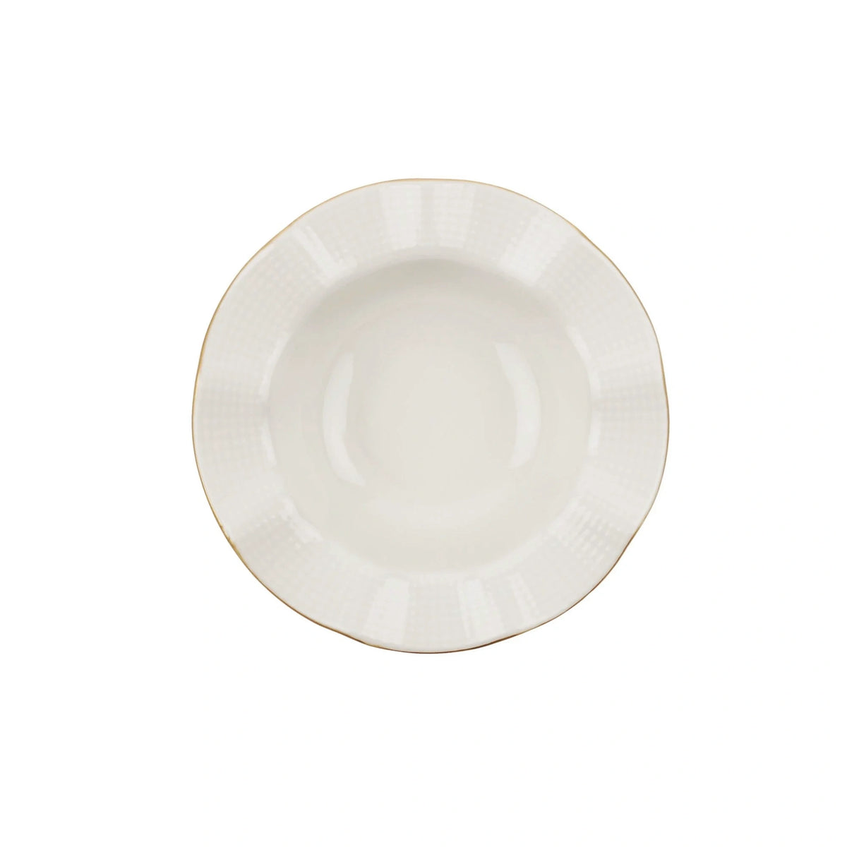Set de cină MLN24Y2694R520, 24 piese, crem/auriu, porțelan