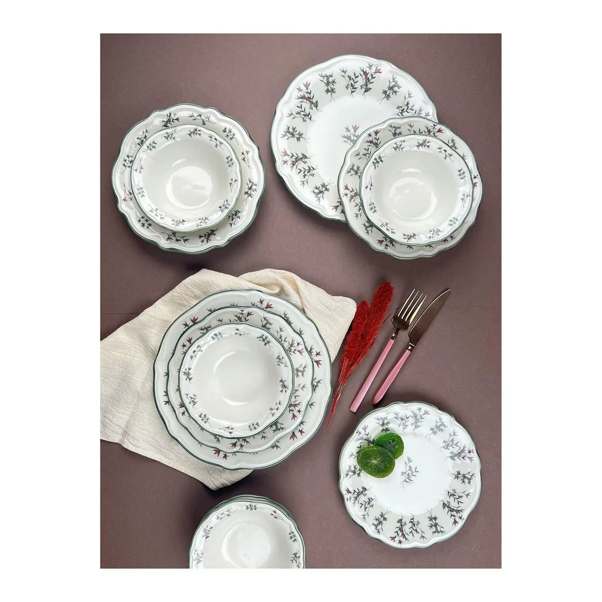 Set de cină TERRA 24, 24 piese, multicolor, porțelan